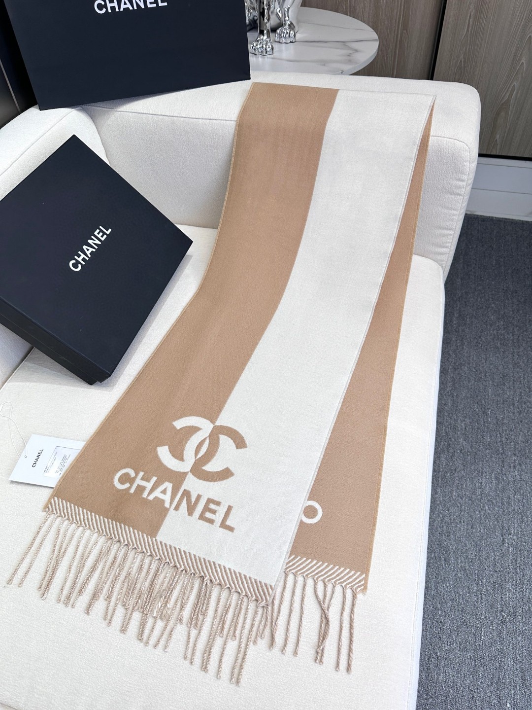 Cheap New Chanel high-quality scarf in 216825, $50 USD- [IB216825] - Replica Chanel Scarf