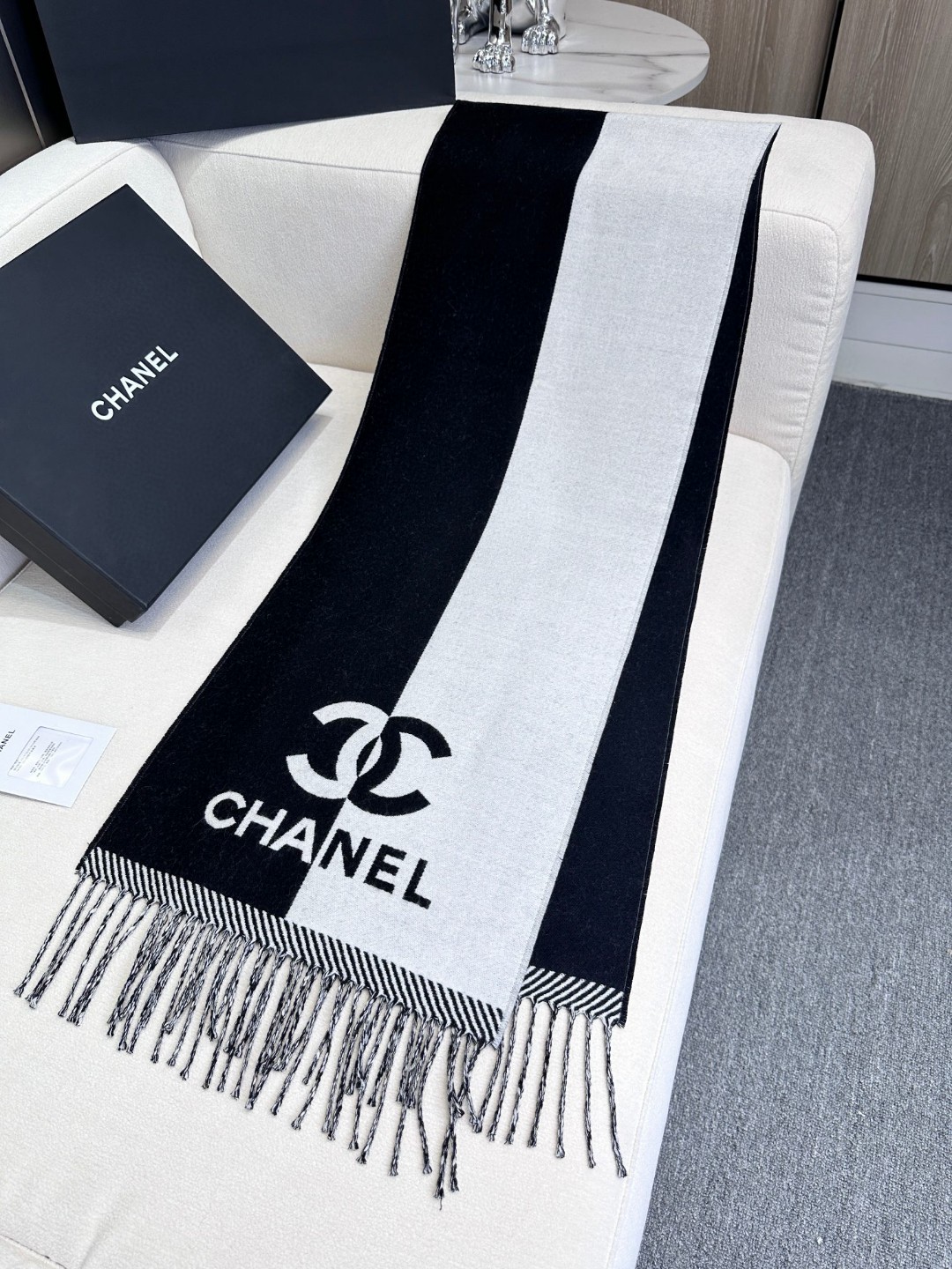 Cheap New Chanel high-quality scarf in 216826, $50 USD- [IB216826] - Replica Chanel Scarf