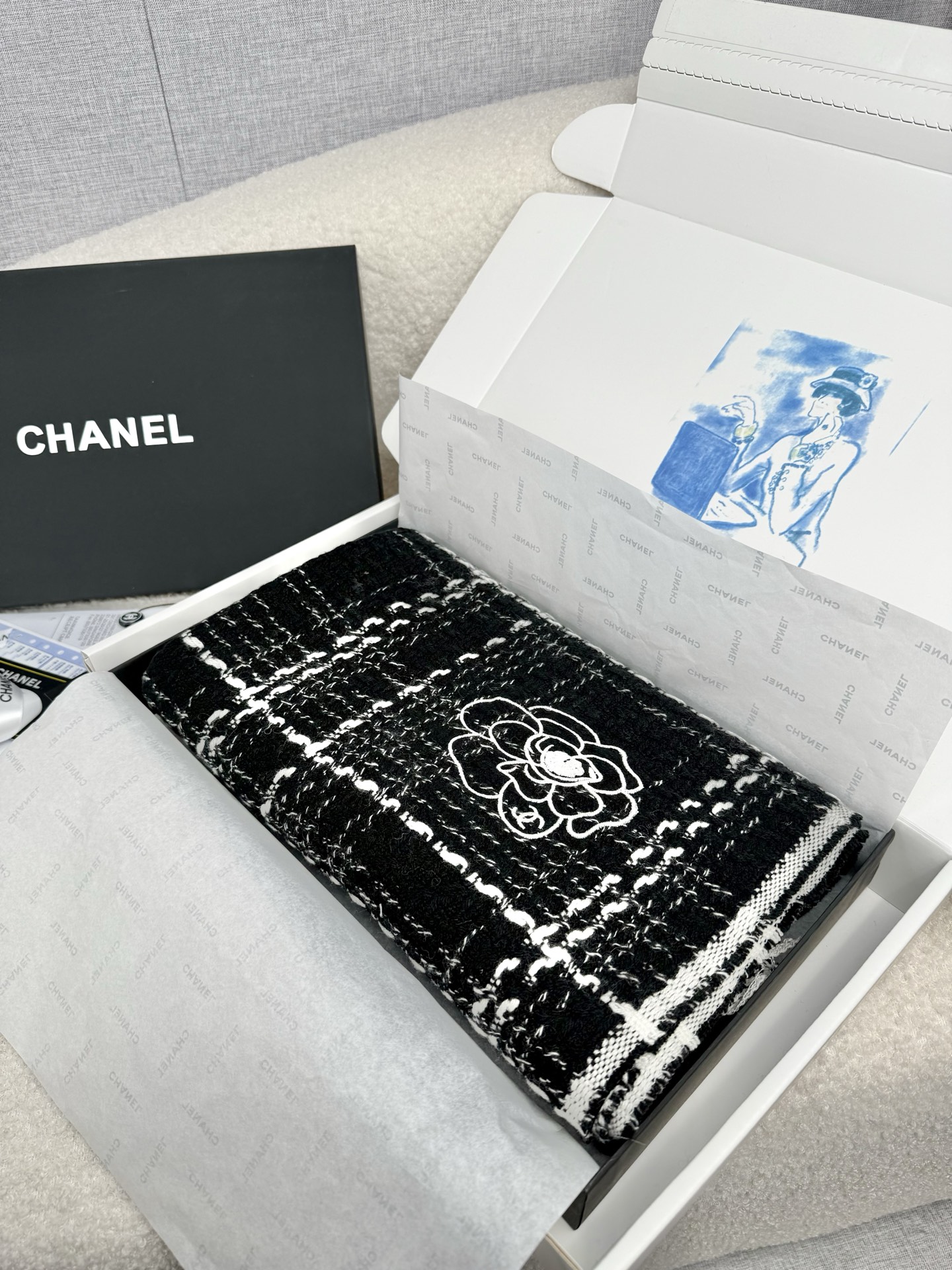Cheap New Chanel high-quality scarf in 216828, $50 USD- [IB216828] - Replica Chanel Scarf