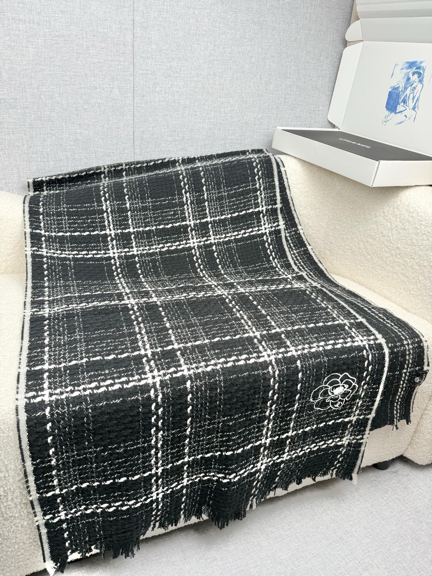 Cheap New Chanel high-quality scarf in 216828, $50 USD- [IB216828] - Replica Chanel Scarf