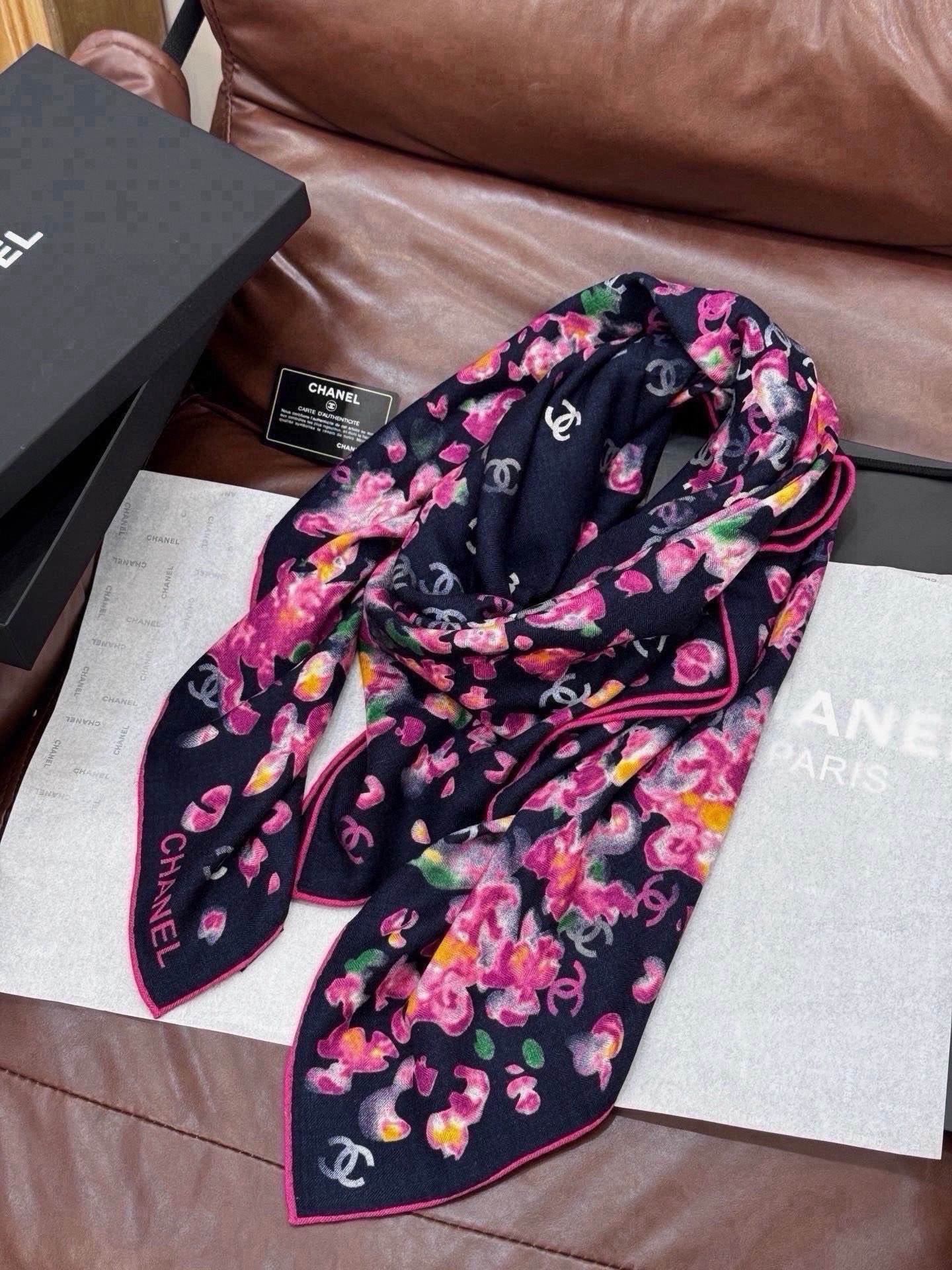 Cheap New Chanel high-quality scarf in 216838, $55 USD- [IB216838] - Replica Chanel Scarf