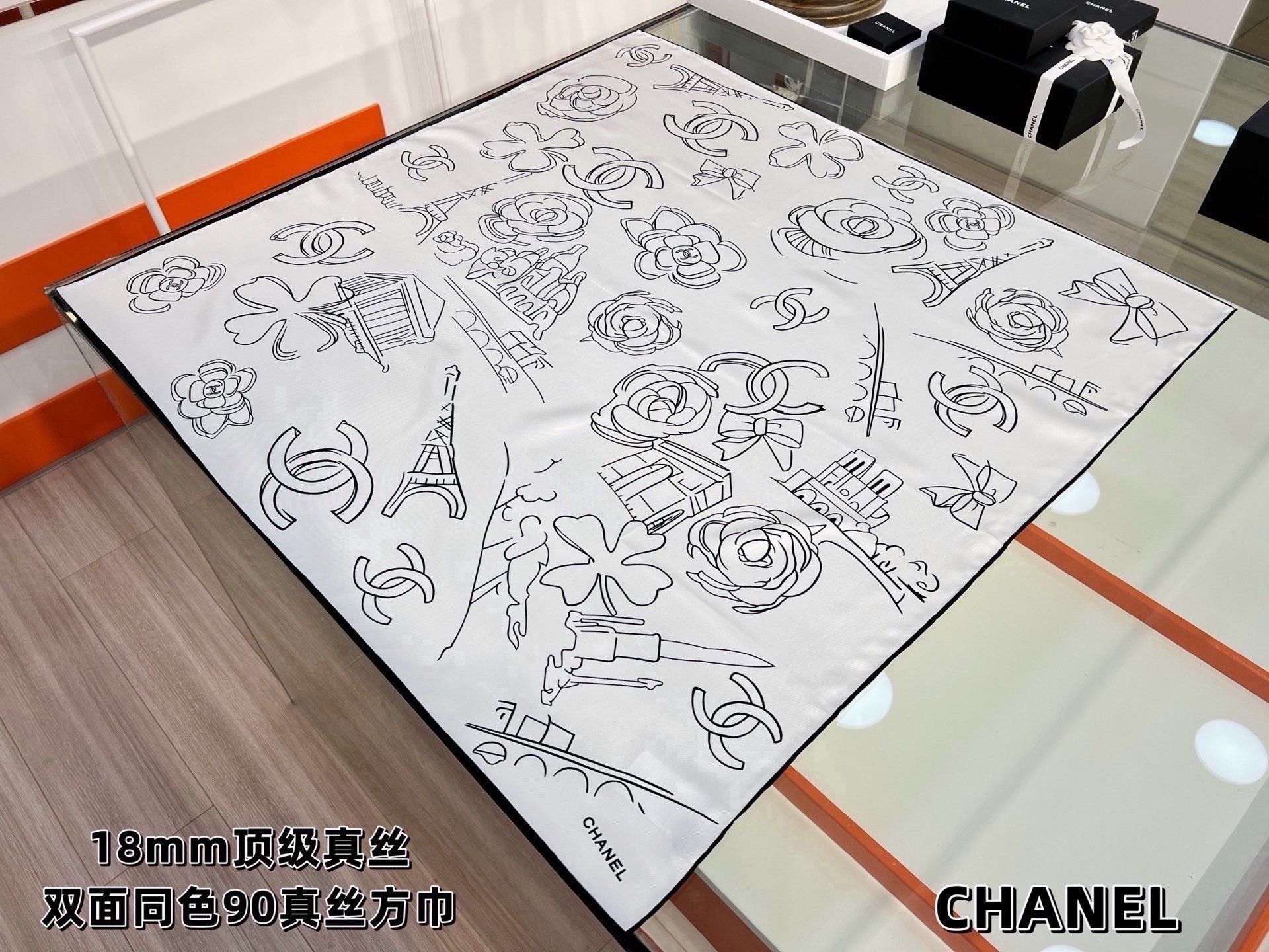 Cheap New Chanel high-quality scarf in 216839, $55 USD- [IB216839] - Replica Chanel Scarf