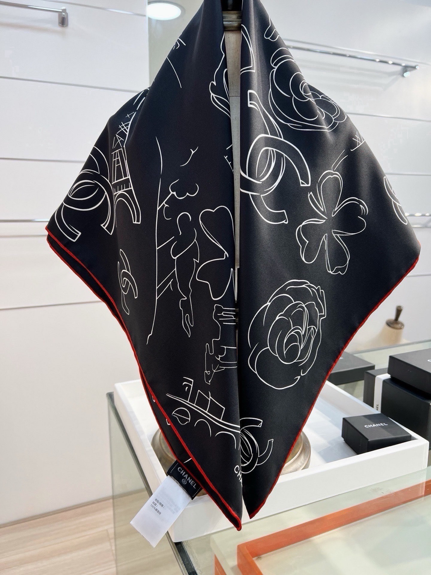 Cheap New Chanel high-quality scarf in 216840, $55 USD- [IB216840] - Replica Chanel Scarf