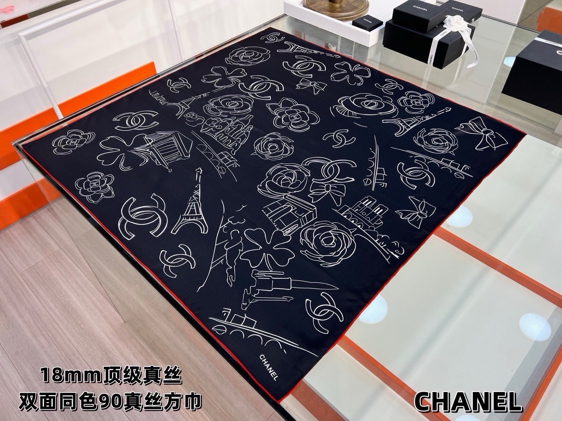 Cheap New Chanel high-quality scarf in 216840, $55 USD- [IB216840] - Replica Chanel Scarf