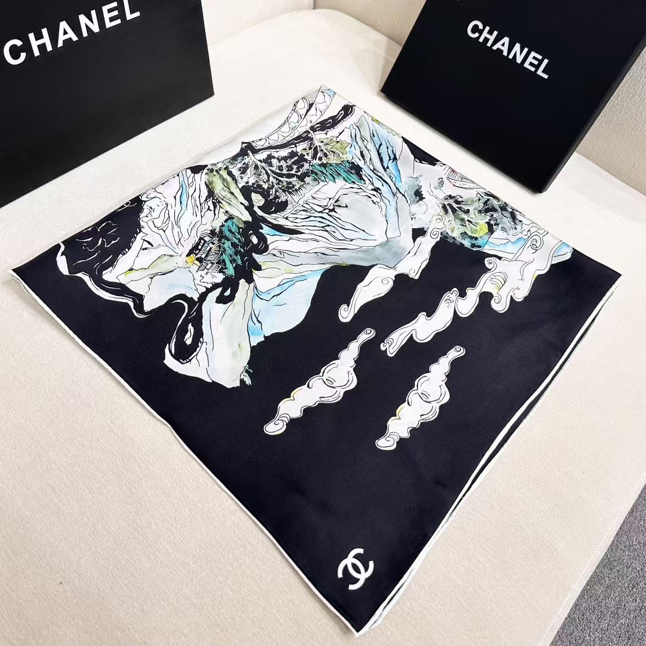 Cheap New Chanel high-quality scarf in 216841, $55 USD- [IB216841] - Replica Chanel Scarf