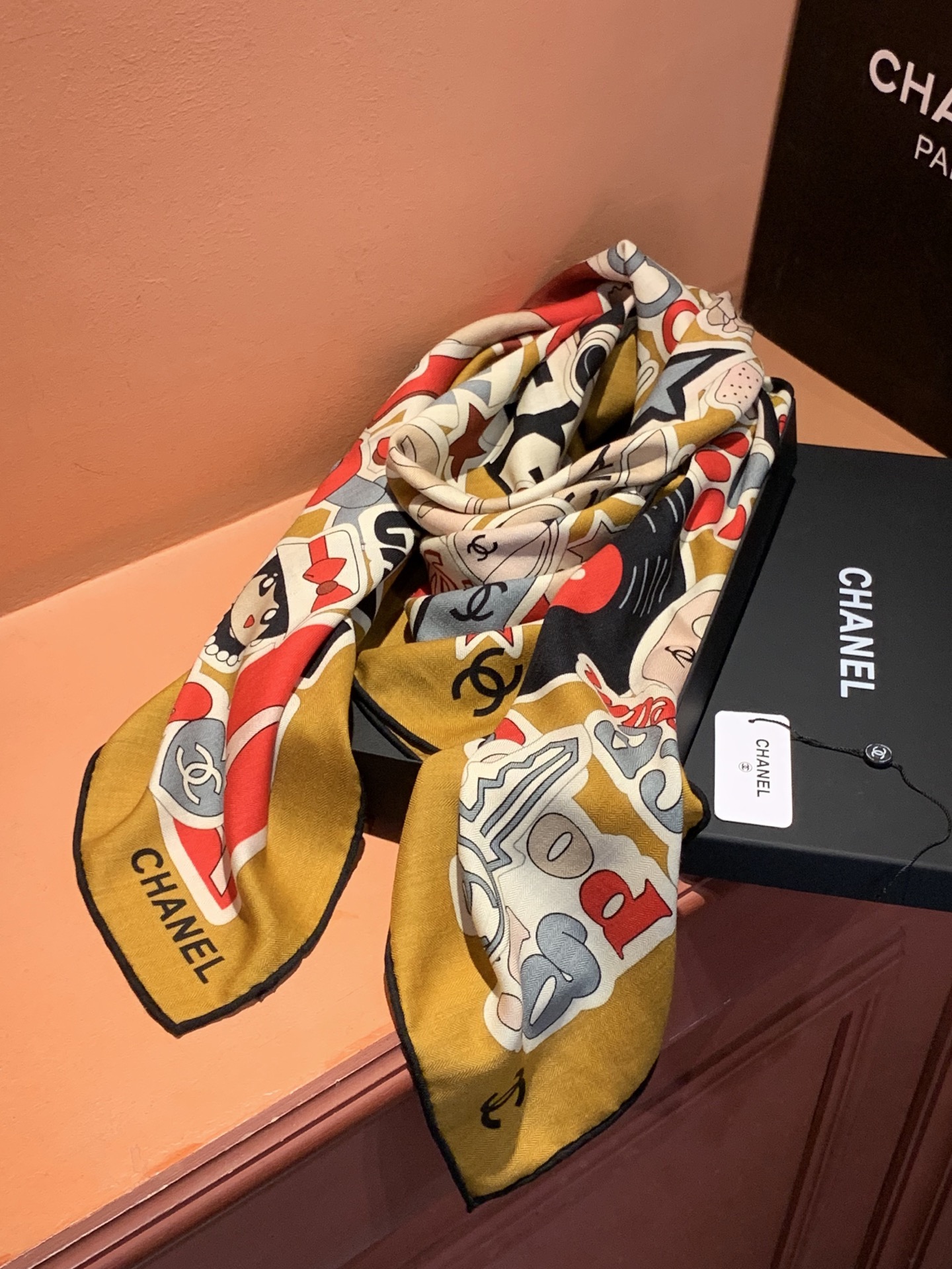 Cheap New Chanel high-quality scarf in 216845, $50 USD- [IB216845] - Replica Chanel Scarf