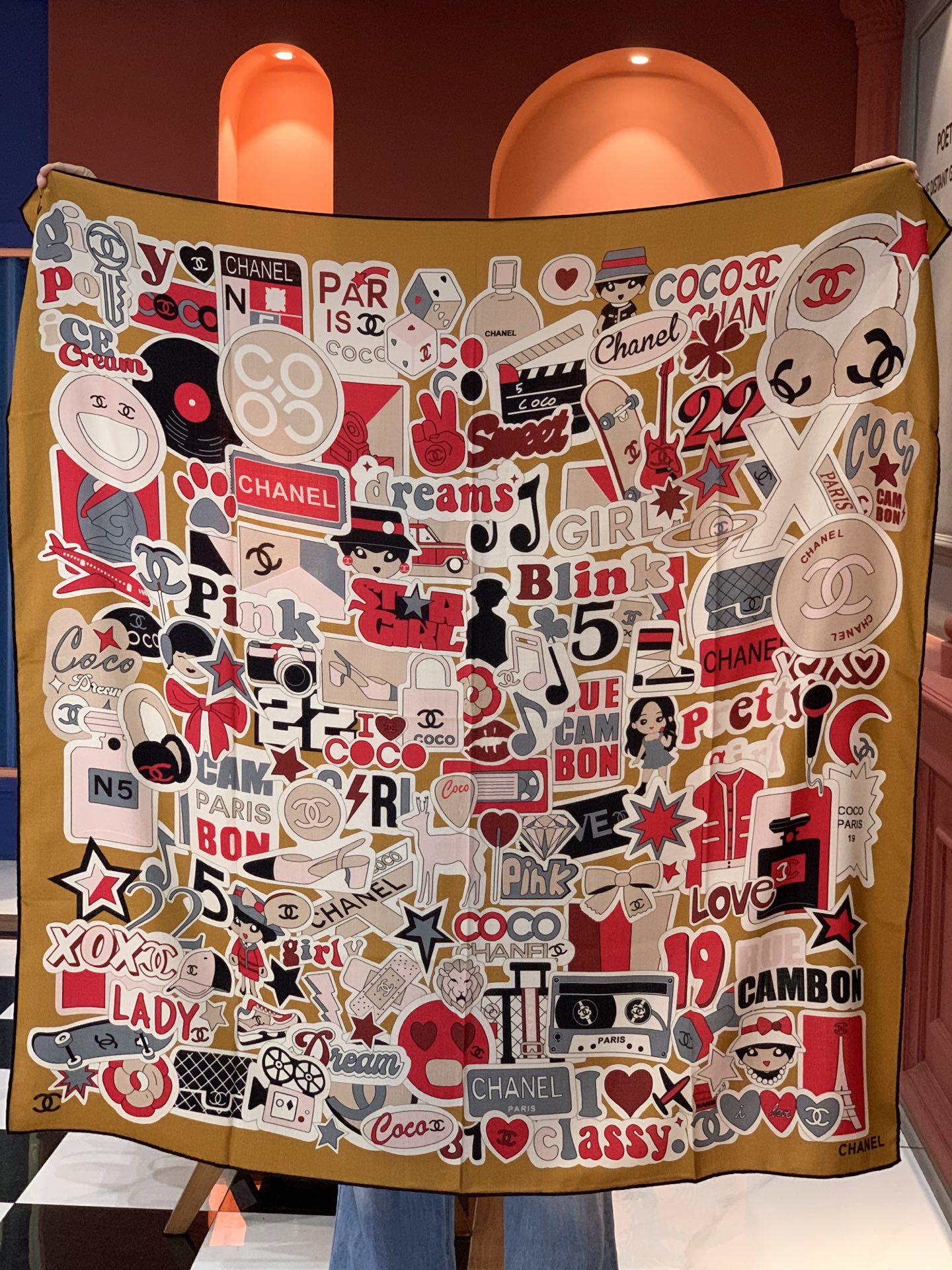 Cheap New Chanel high-quality scarf in 216845, $50 USD- [IB216845] - Replica Chanel Scarf