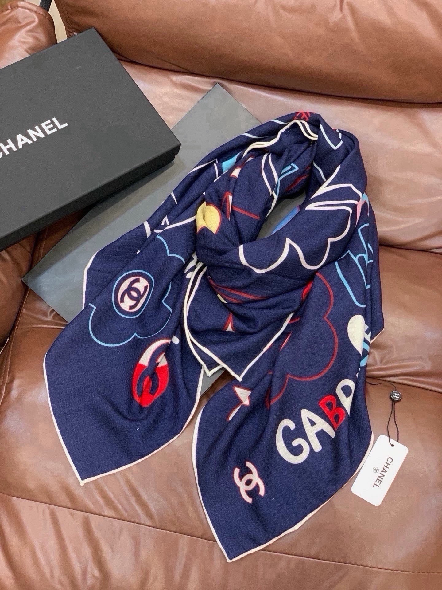 Cheap New Chanel high-quality scarf in 216852, $50 USD- [IB216852] - Replica Chanel Scarf