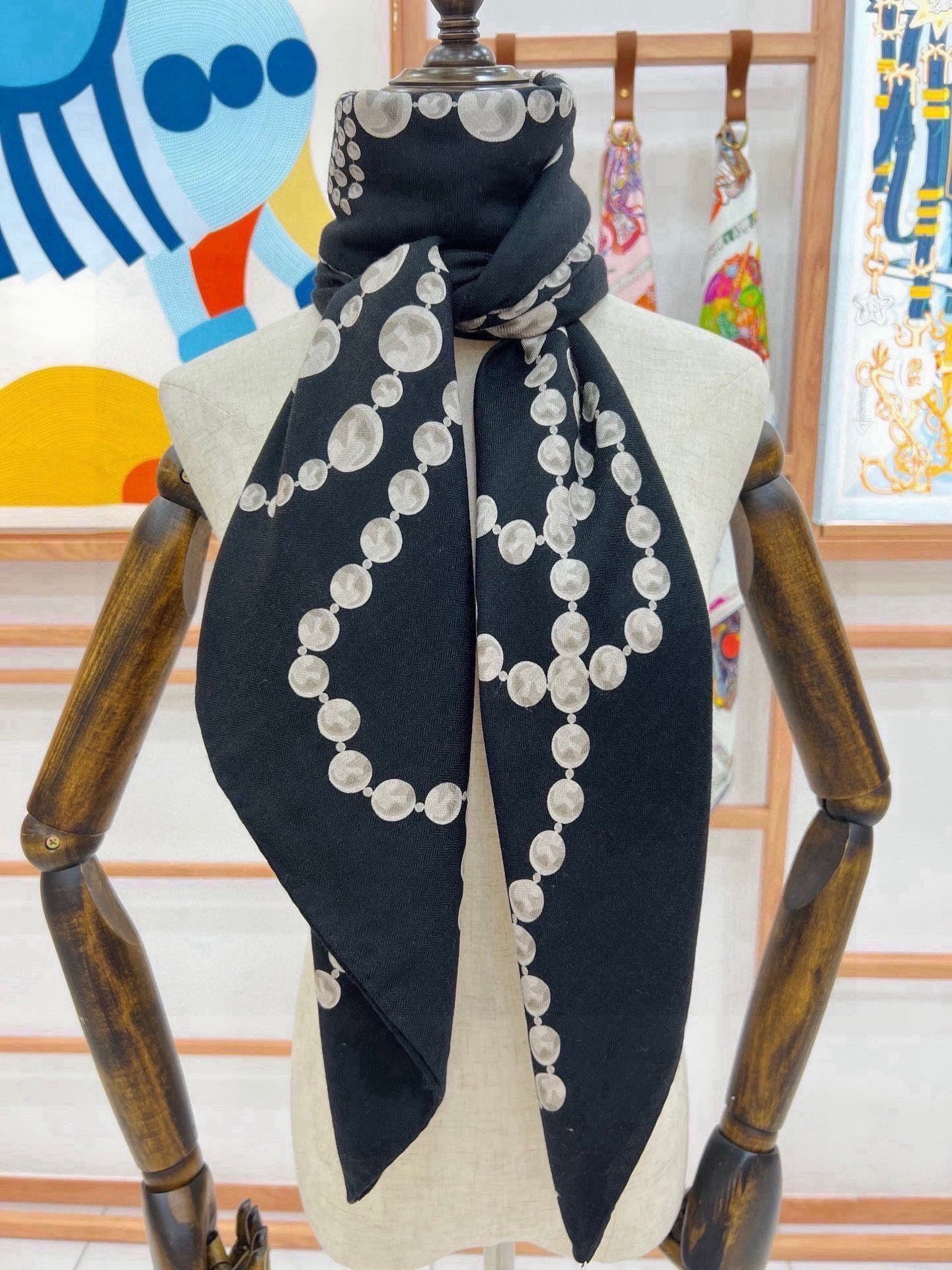 Cheap New Chanel high-quality scarf in 216855, $55 USD- [IB216855] - Replica Chanel Scarf