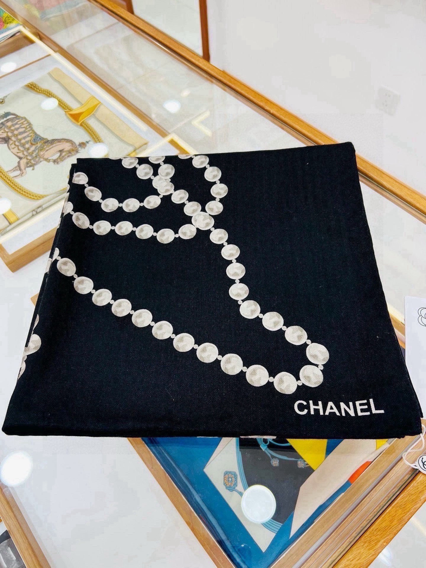 Cheap New Chanel high-quality scarf in 216855, $55 USD- [IB216855] - Replica Chanel Scarf