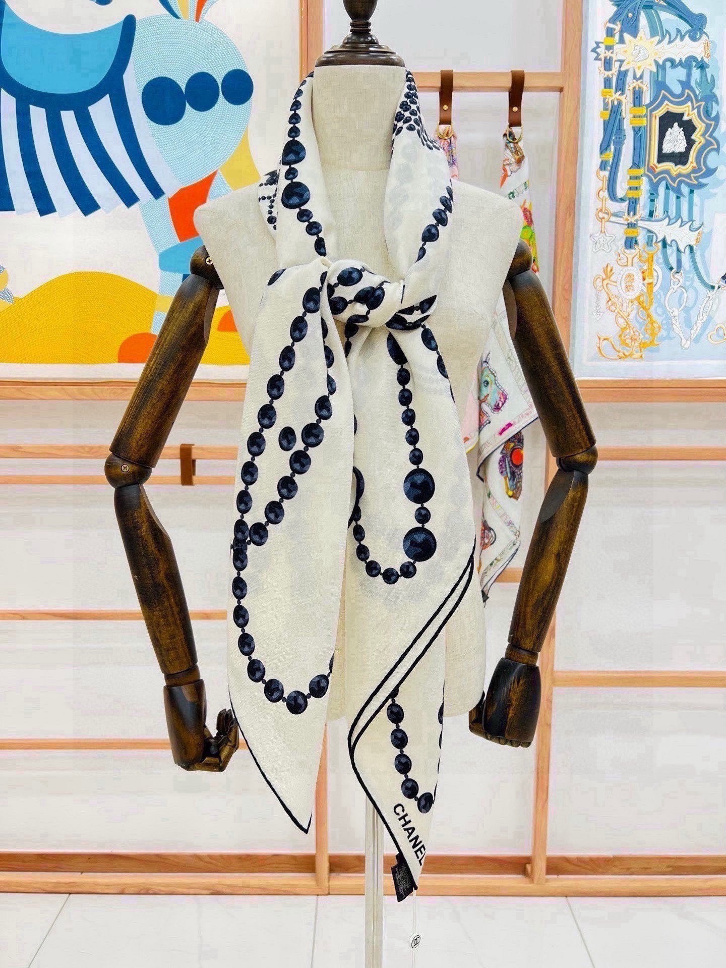 Cheap New Chanel high-quality scarf in 216856, $55 USD- [IB216856] - Replica Chanel Scarf