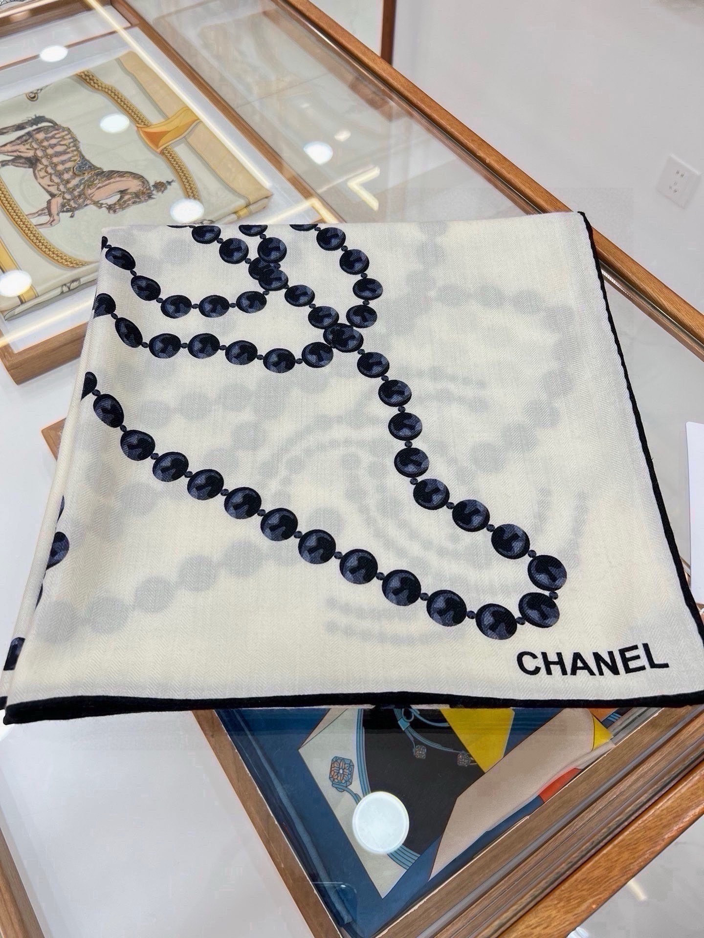 Cheap New Chanel high-quality scarf in 216856, $55 USD- [IB216856] - Replica Chanel Scarf