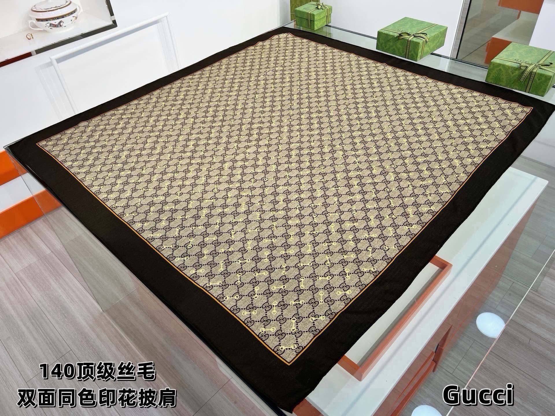 Cheap New GUCCI high-quality scarf in 216859, $55 USD- [IB216859] - Replica GUCCI Cashmere scarf