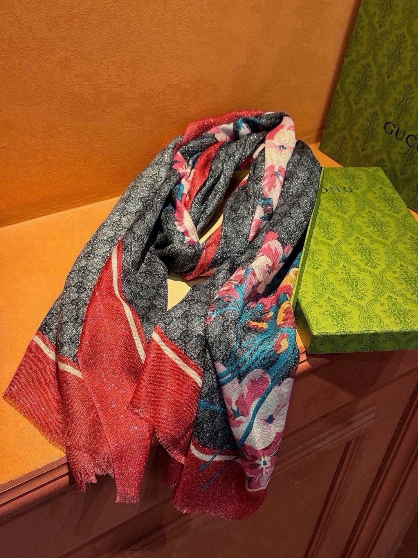 Cheap New GUCCI high-quality scarf in 216860, $55 USD- [IB216860] - Replica GUCCI Cashmere scarf