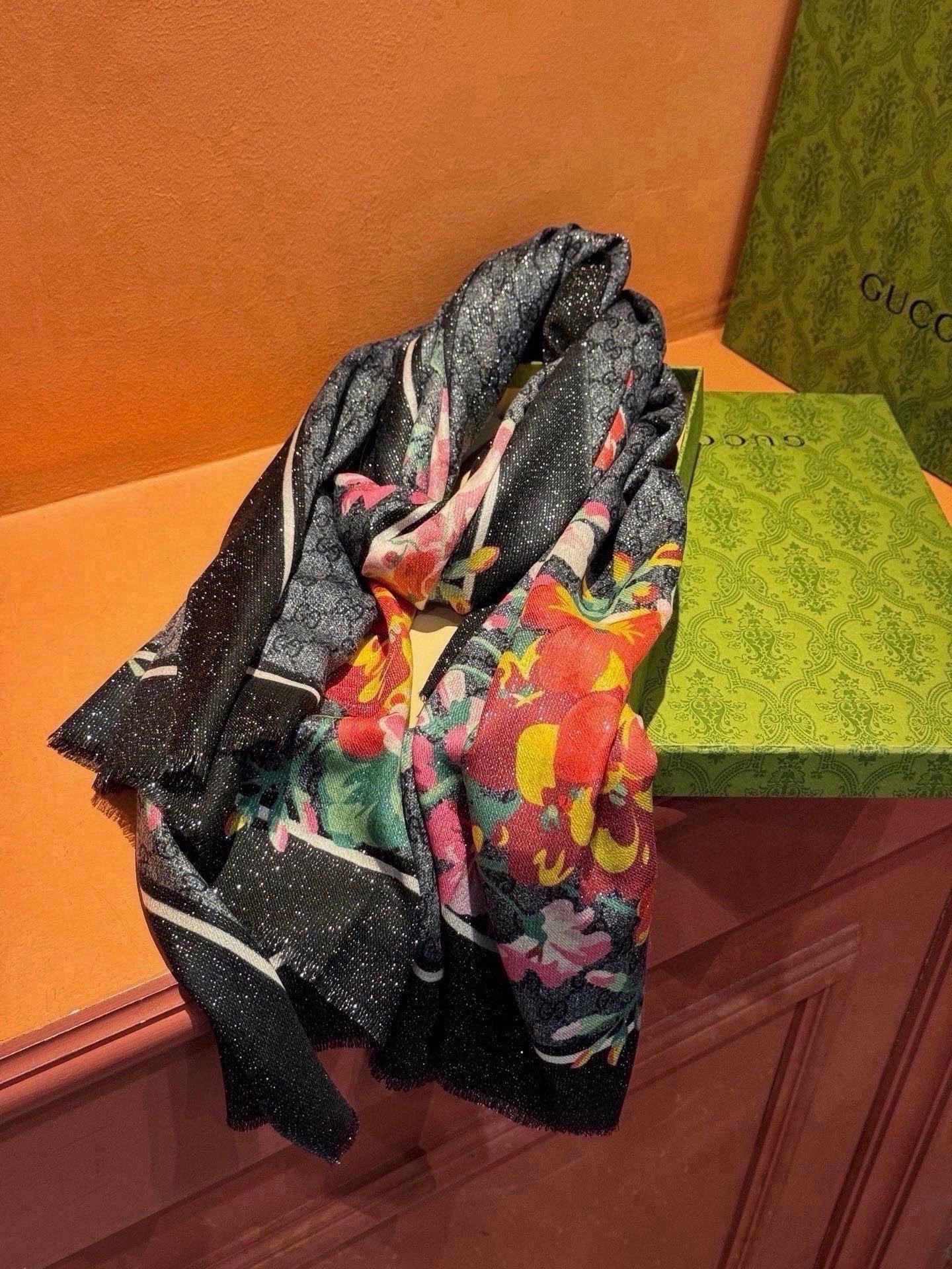 Cheap New GUCCI high-quality scarf in 216861, $55 USD- [IB216861] - Replica GUCCI Cashmere scarf