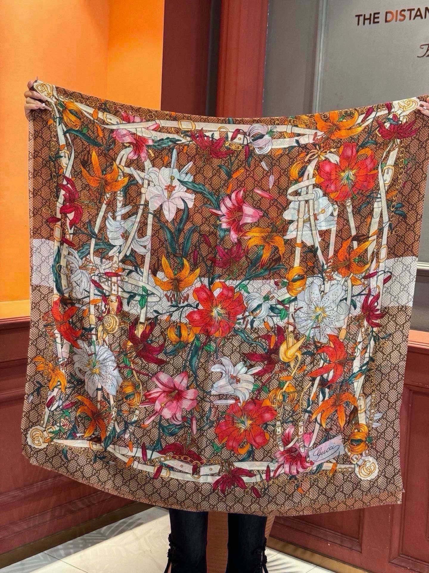 Cheap New GUCCI high-quality scarf in 216862, $55 USD- [IB216862] - Replica GUCCI Cashmere scarf