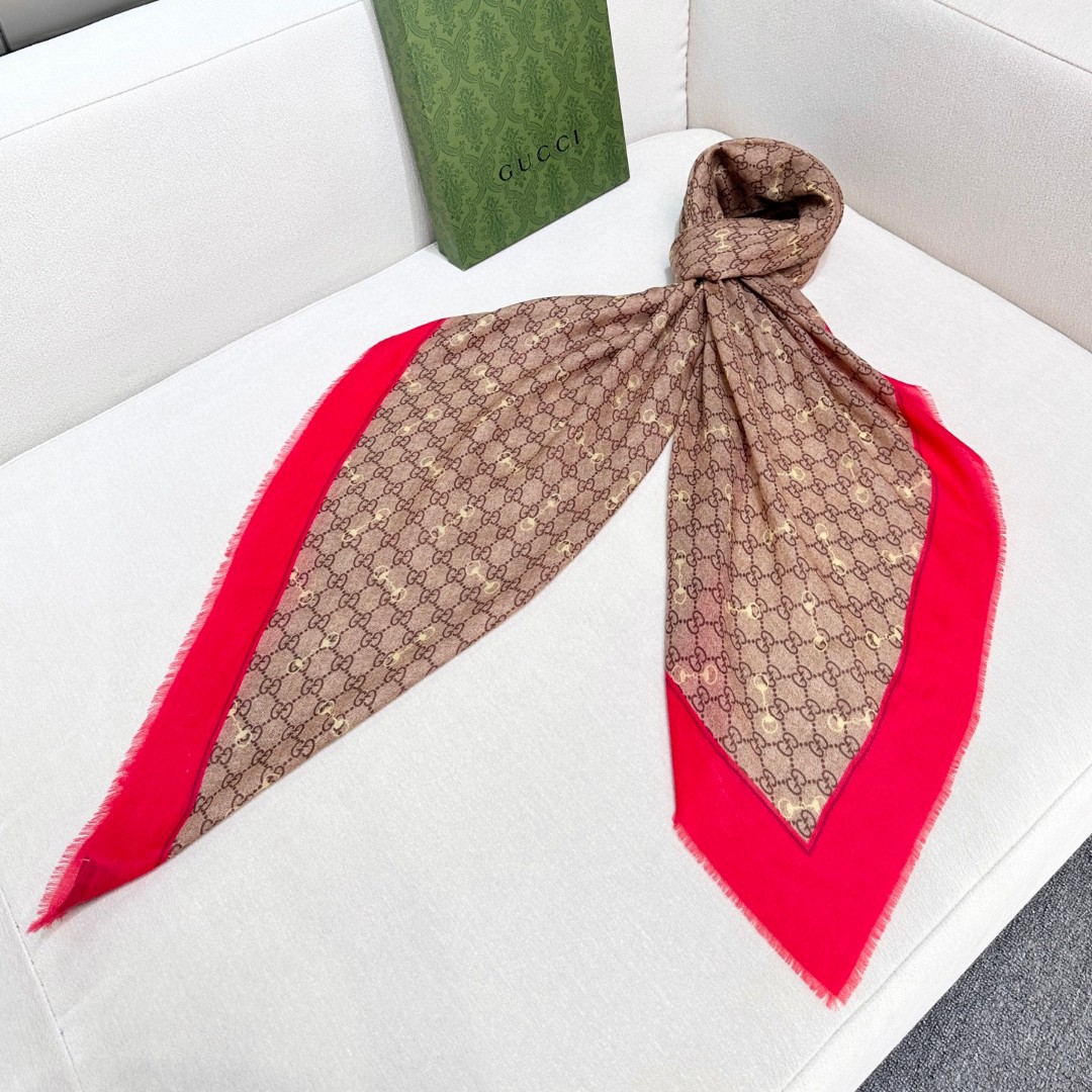 Cheap New GUCCI high-quality scarf in 216864, $55 USD- [IB216864] - Replica GUCCI Cashmere scarf
