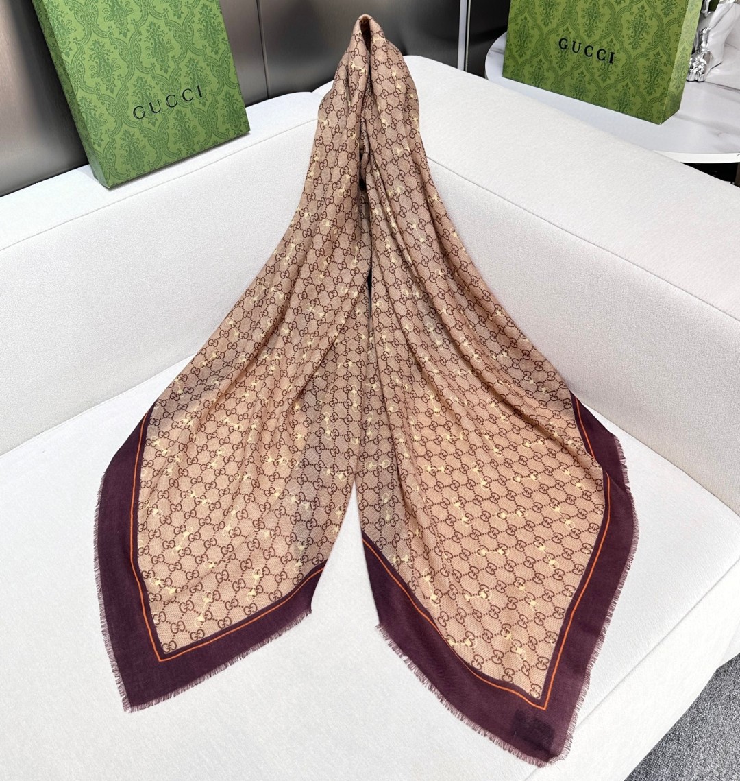 Cheap New GUCCI high-quality scarf in 216865, $55 USD- [IB216865] - Replica GUCCI Cashmere scarf