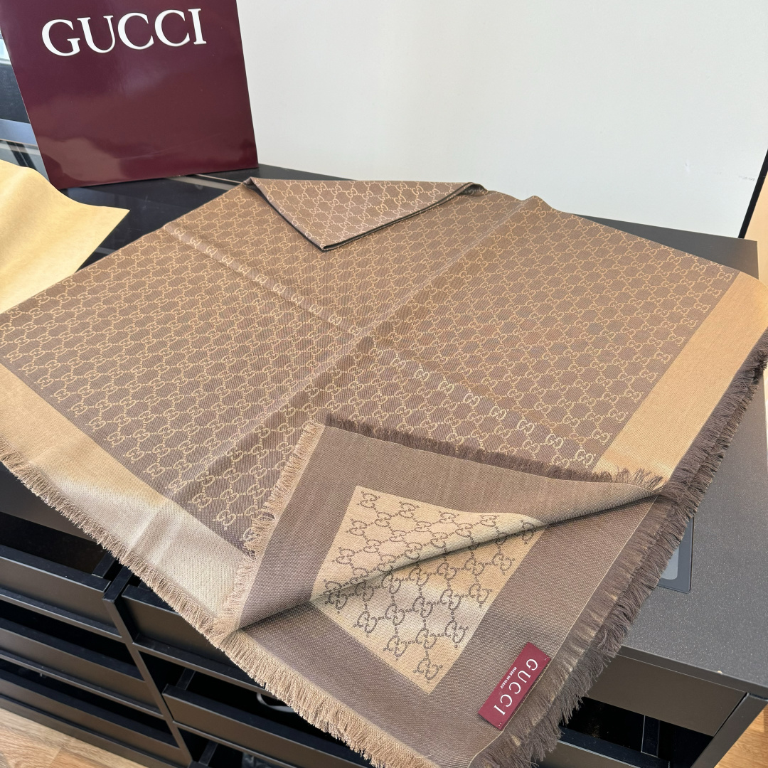 Cheap New GUCCI high-quality scarf in 216867, $55 USD- [IB216867] - Replica GUCCI Cashmere scarf