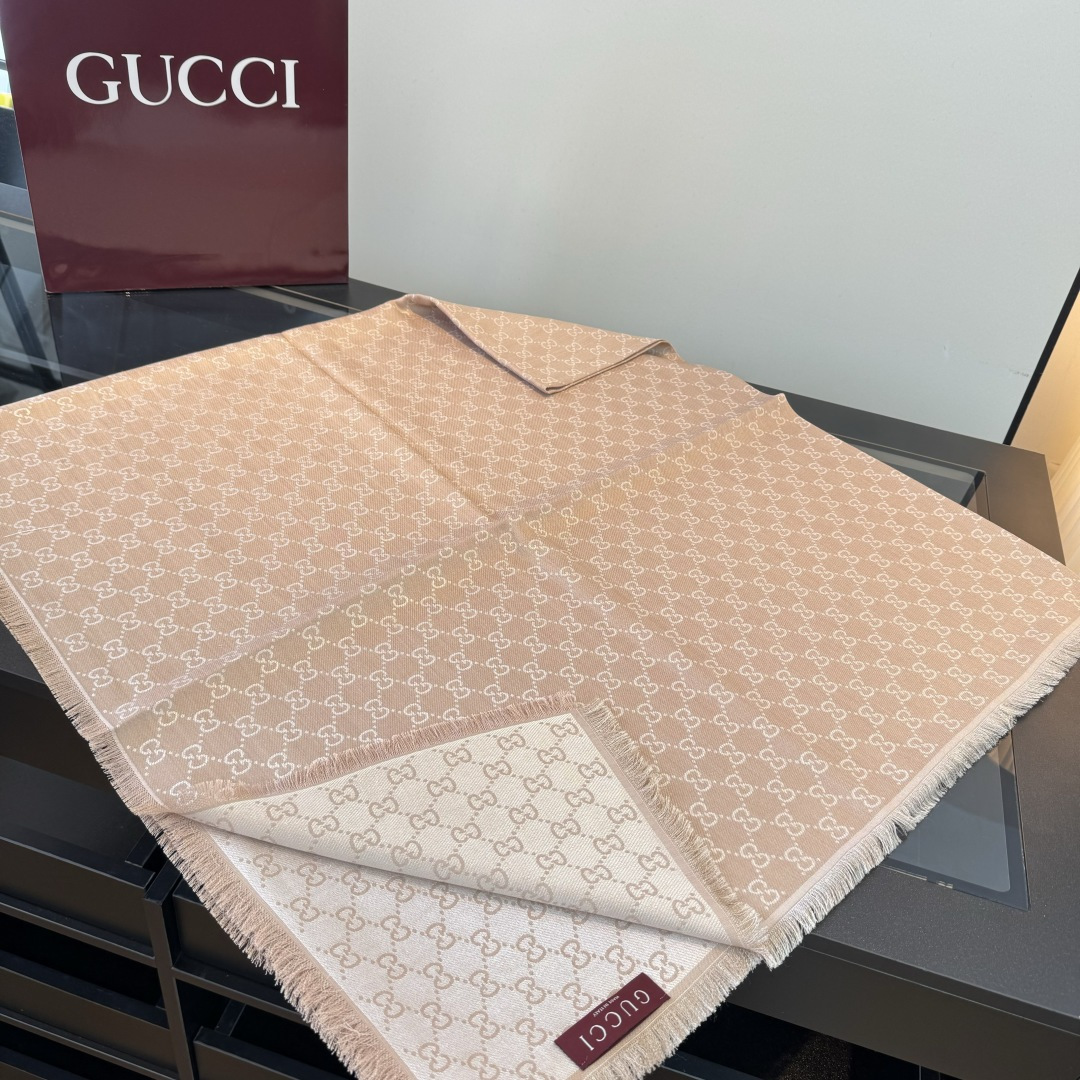 Cheap New GUCCI high-quality scarf in 216869, $55 USD- [IB216869] - Replica GUCCI Cashmere scarf