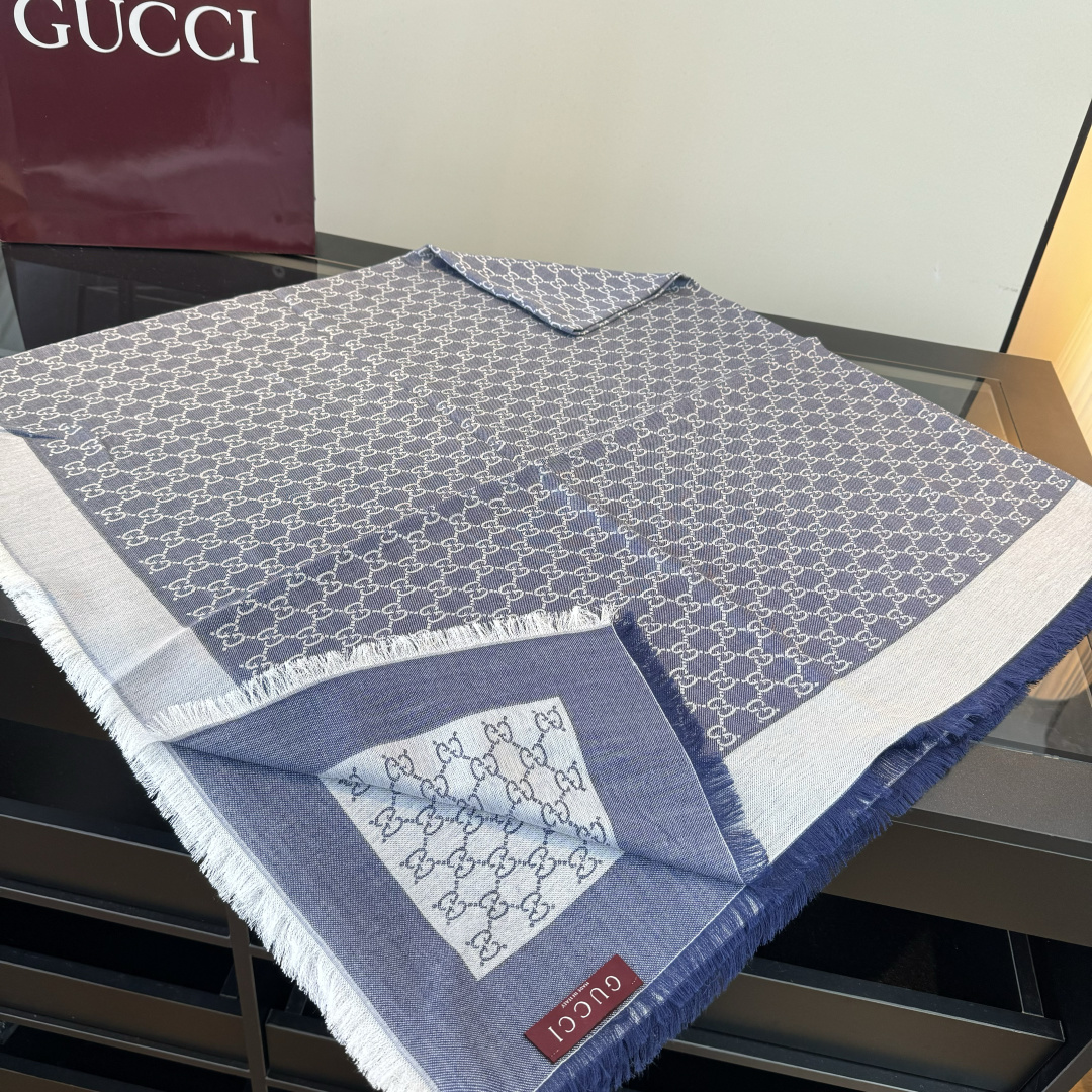 Cheap New GUCCI high-quality scarf in 216870, $55 USD- [IB216870] - Replica GUCCI Cashmere scarf