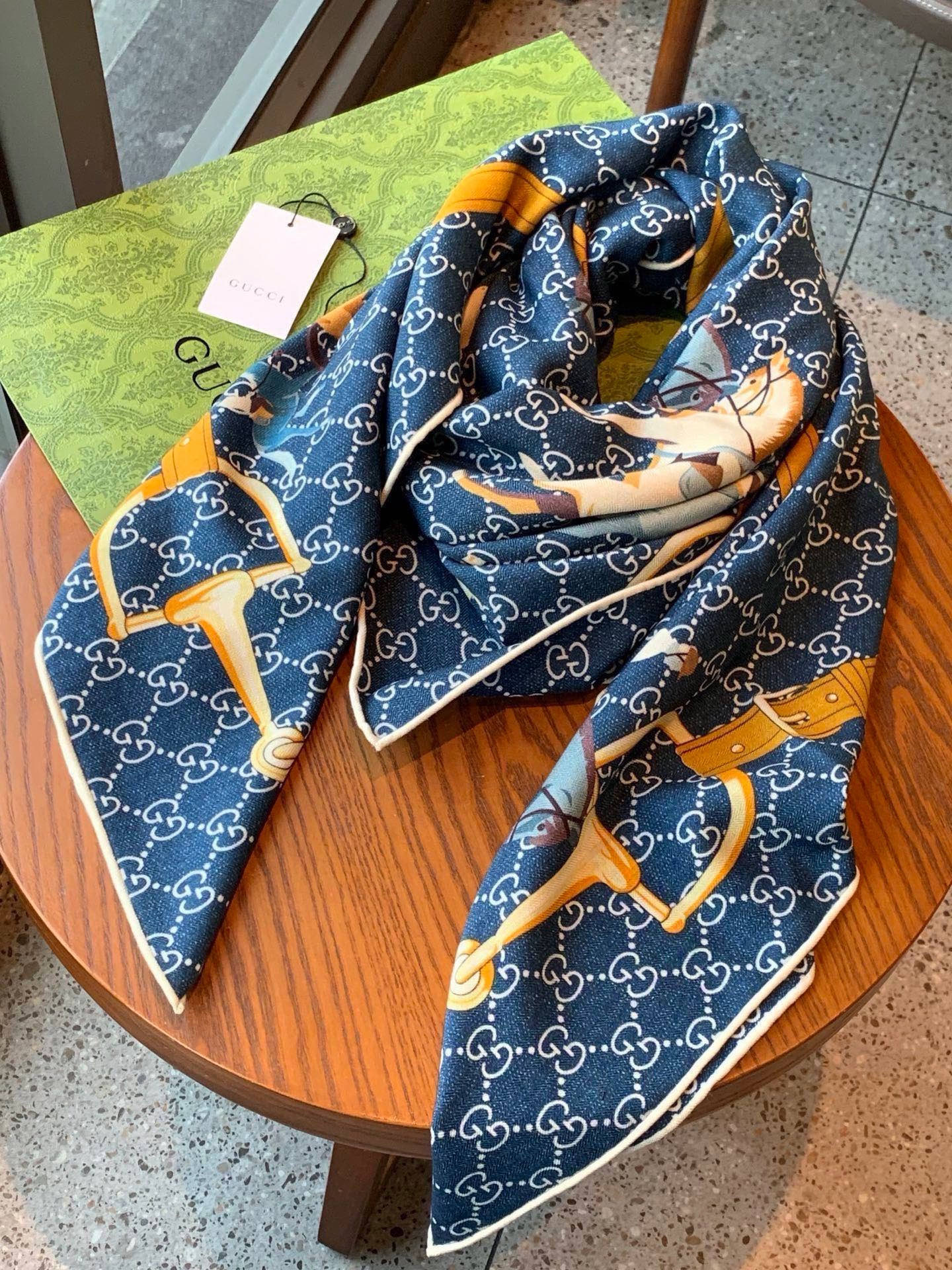Cheap New GUCCI high-quality scarf in 216872, $55 USD- [IB216872] - Replica GUCCI Cashmere scarf