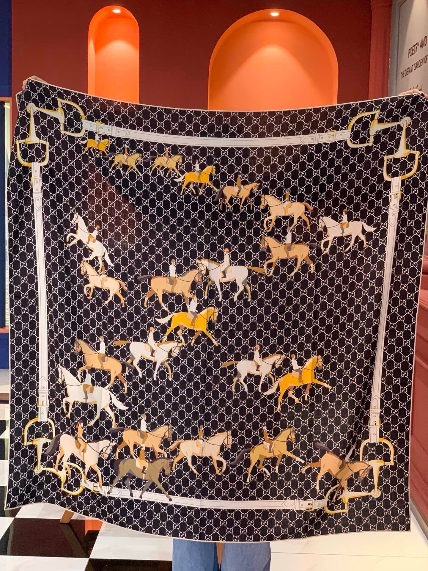 Cheap New GUCCI high-quality scarf in 216873, $55 USD- [IB216873] - Replica GUCCI Cashmere scarf