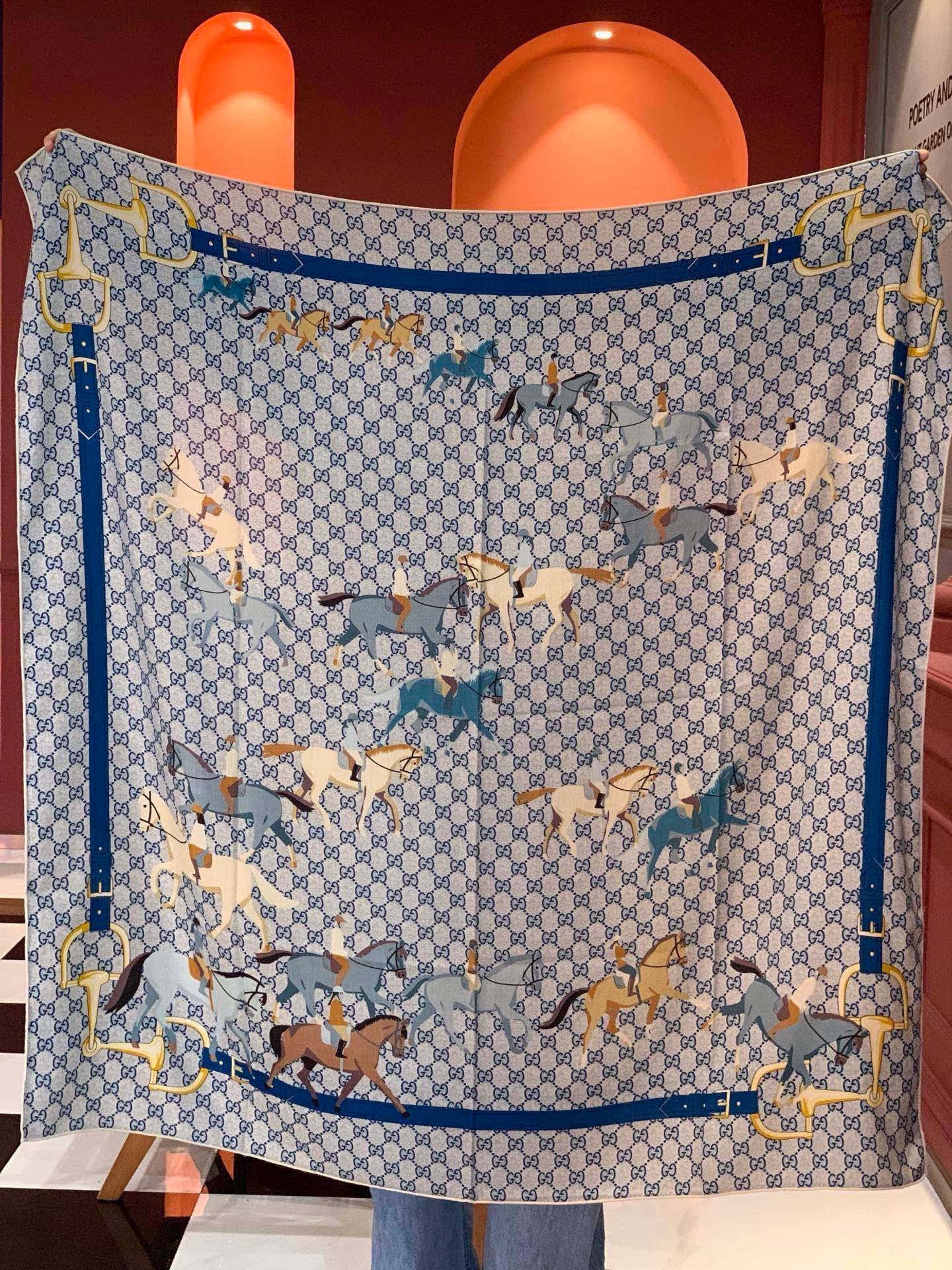 Cheap New GUCCI high-quality scarf in 216874, $55 USD- [IB216874] - Replica GUCCI Cashmere scarf