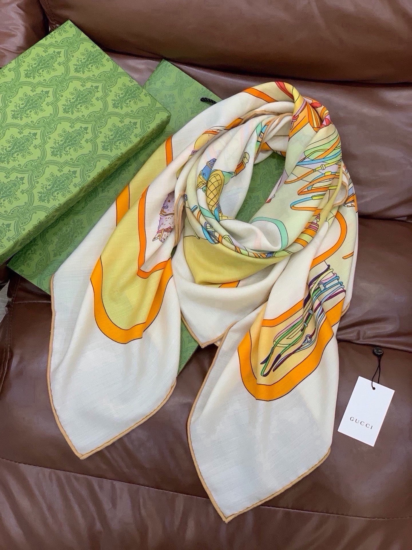 Cheap New GUCCI high-quality scarf in 216876, $55 USD- [IB216876] - Replica GUCCI Cashmere scarf