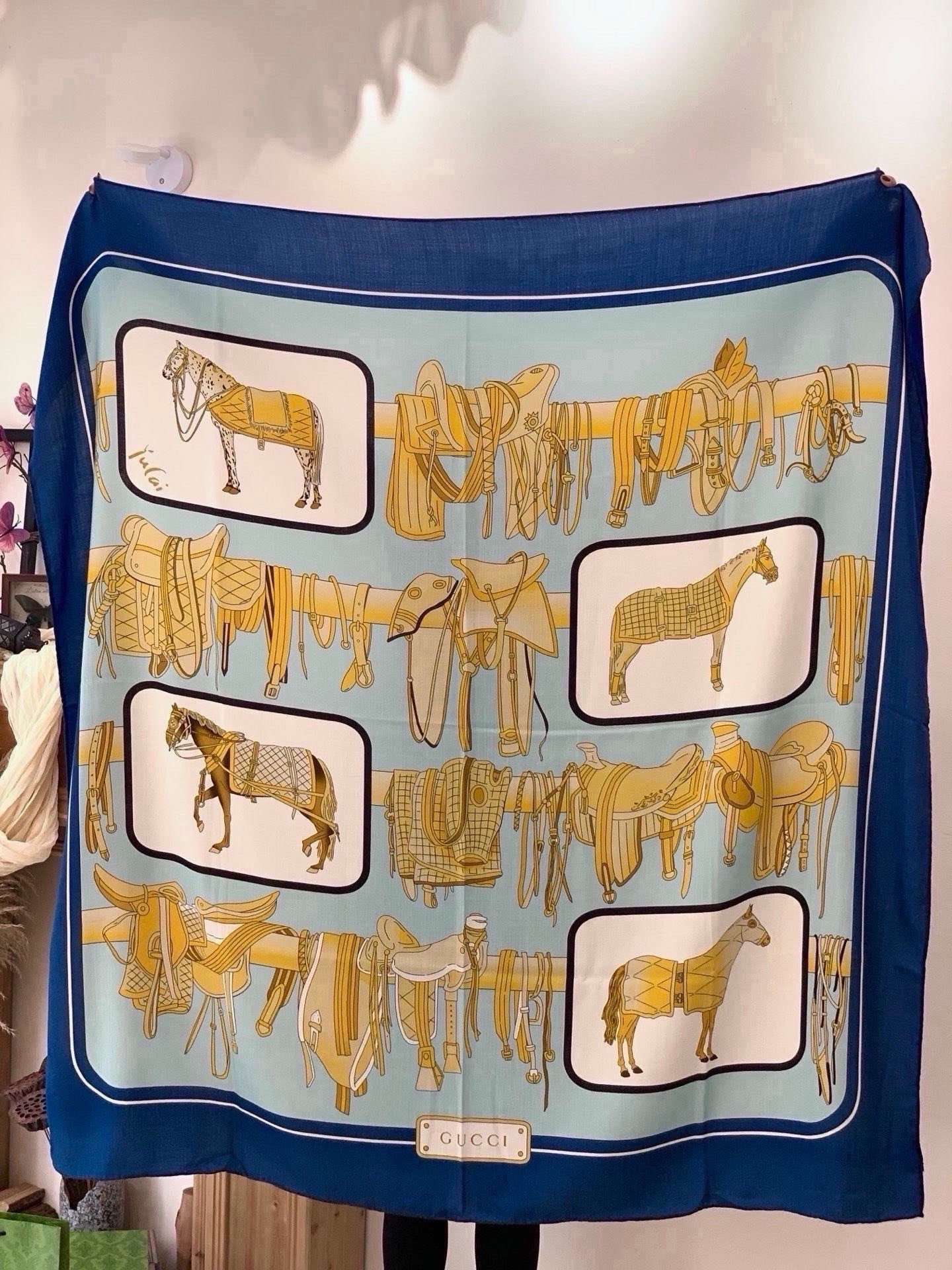 Cheap New GUCCI high-quality scarf in 216878, $55 USD- [IB216878] - Replica GUCCI Cashmere scarf