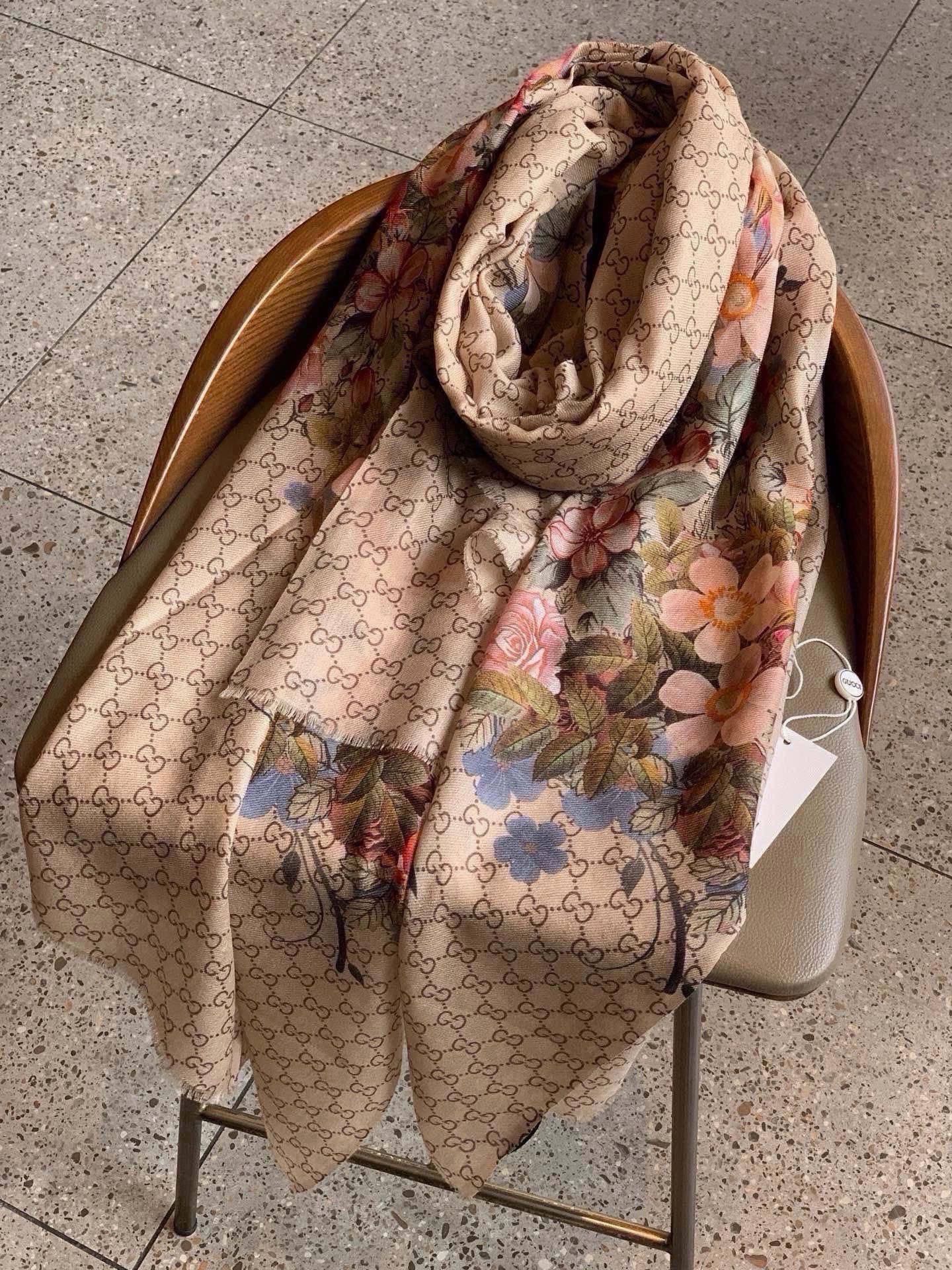 Cheap New GUCCI high-quality scarf in 216881, $55 USD- [IB216881] - Replica Gucci Lightweight Scarf