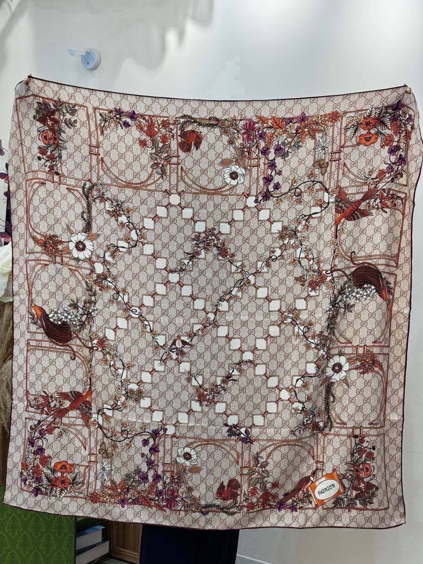 Cheap New GUCCI high-quality scarf in 216884, $55 USD- [IB216884] - Replica Gucci Lightweight Scarf