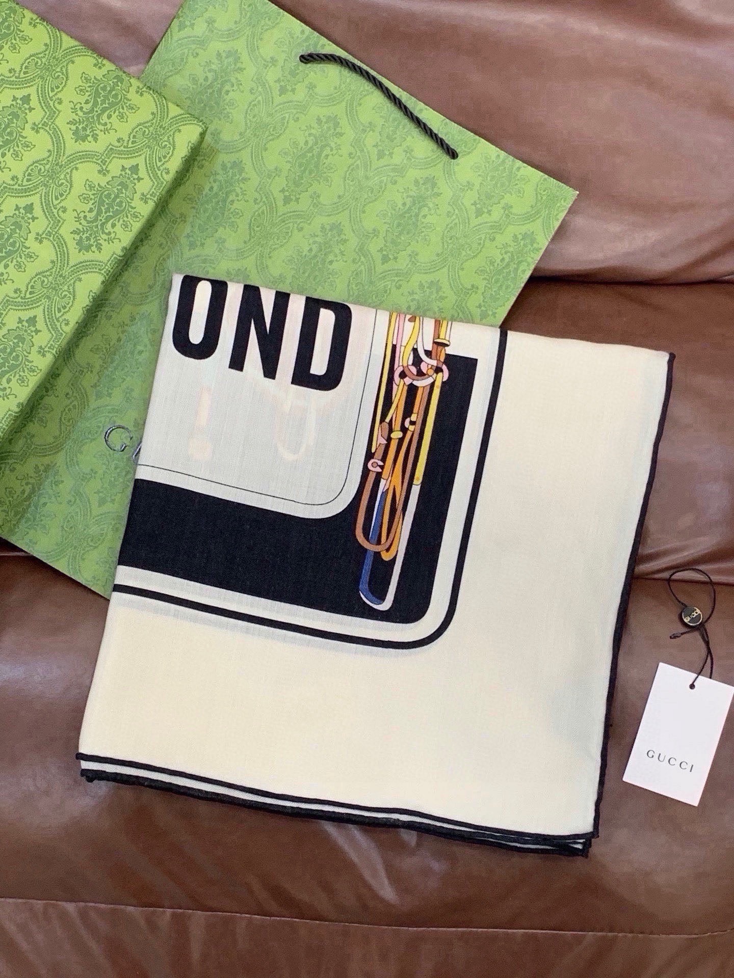 Cheap New GUCCI high-quality scarf in 216885, $55 USD- [IB216885] - Replica Gucci Lightweight Scarf