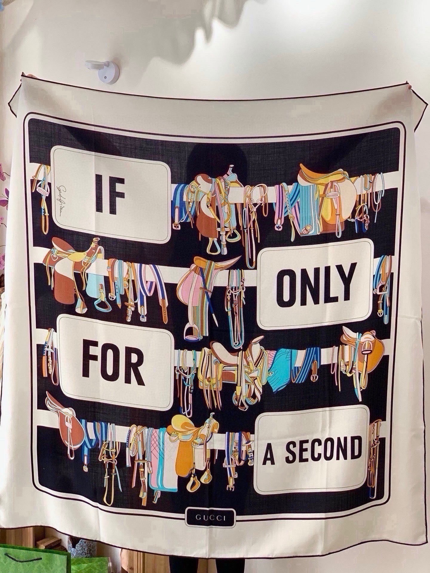 Cheap New GUCCI high-quality scarf in 216885, $55 USD- [IB216885] - Replica Gucci Lightweight Scarf