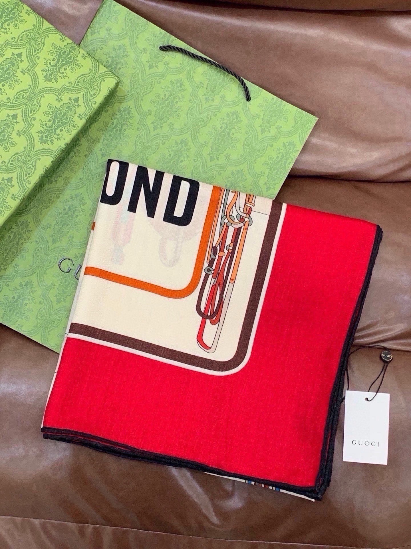 Cheap New GUCCI high-quality scarf in 216886, $55 USD- [IB216886] - Replica Gucci Lightweight Scarf
