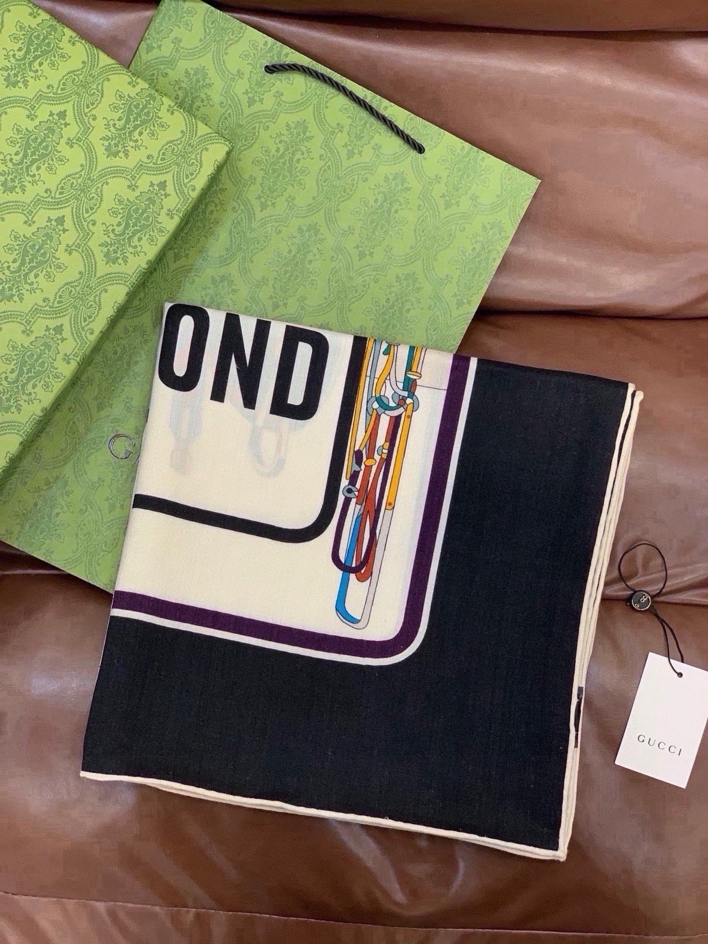 Cheap New GUCCI high-quality scarf in 216887, $55 USD- [IB216887] - Replica Gucci Lightweight Scarf
