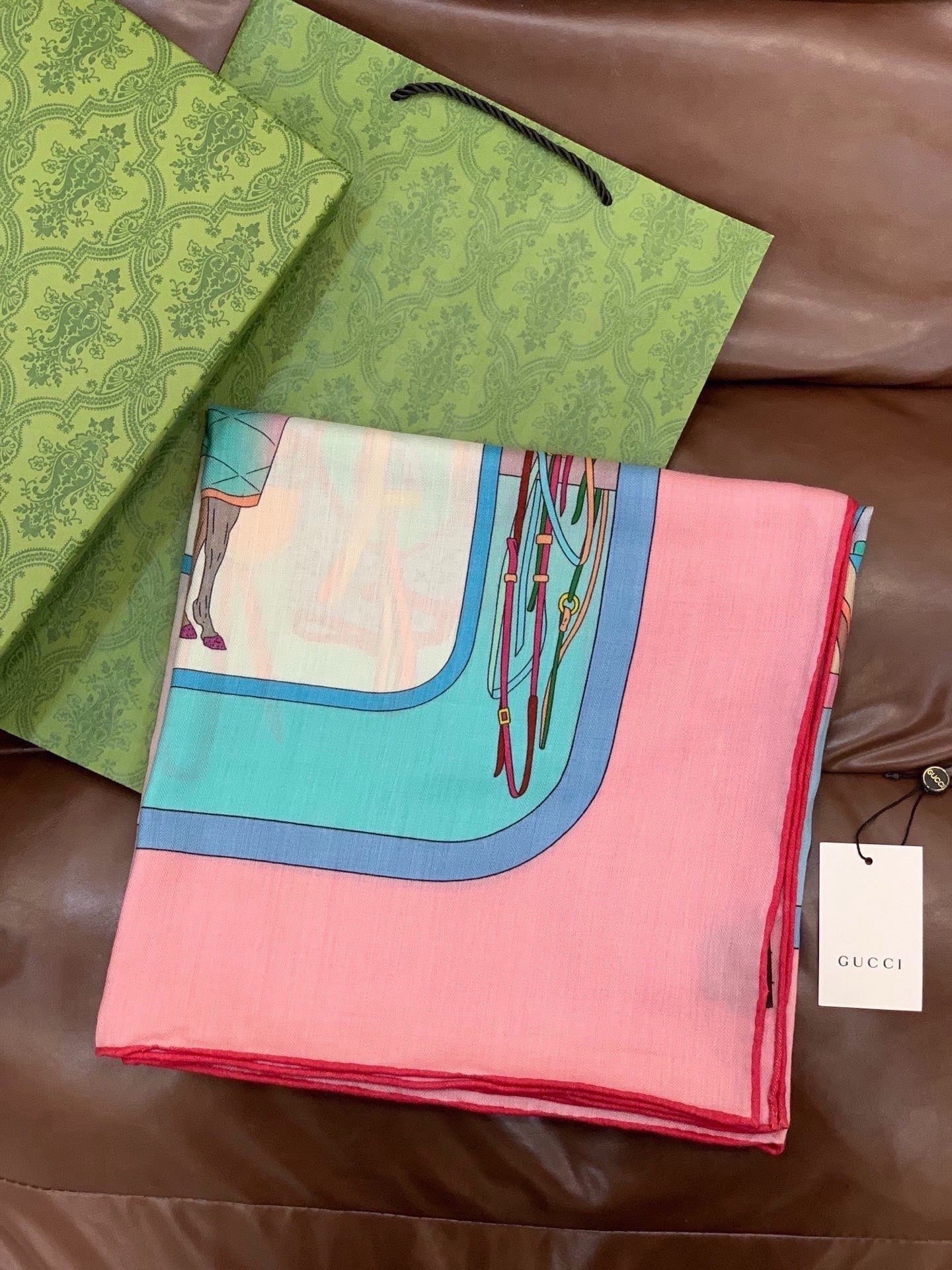 Cheap New GUCCI high-quality scarf in 216888, $55 USD- [IB216888] - Replica Gucci Lightweight Scarf