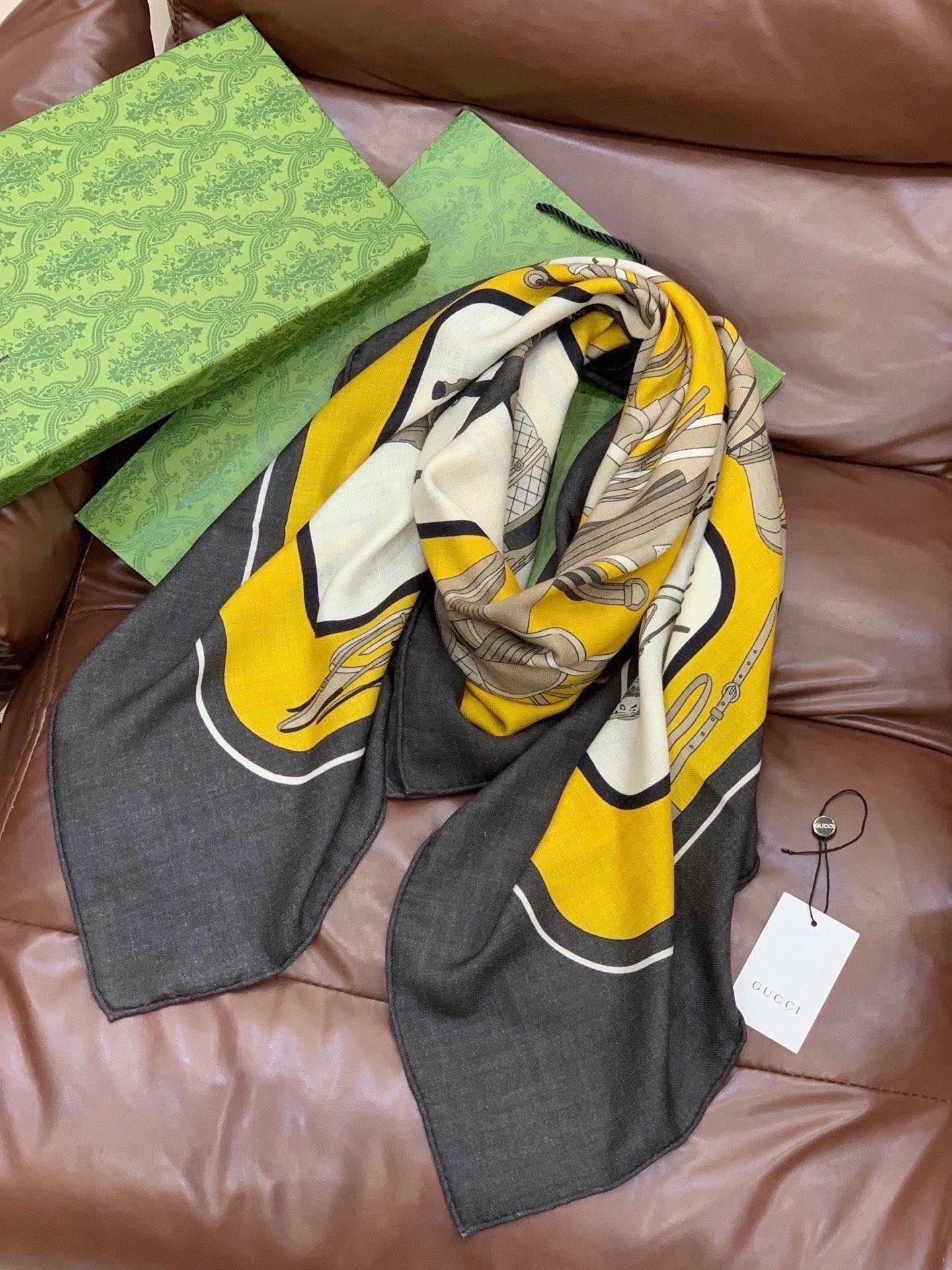 Cheap New GUCCI high-quality scarf in 216890, $55 USD- [IB216890] - Replica Gucci Lightweight Scarf