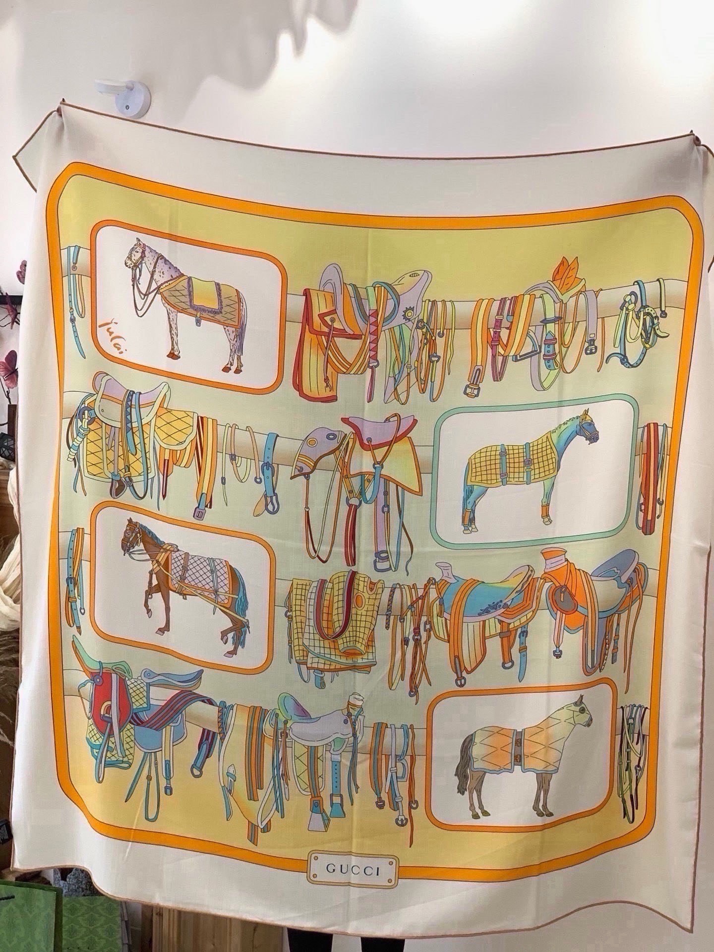 Cheap New GUCCI high-quality scarf in 216891, $55 USD- [IB216891] - Replica Gucci Lightweight Scarf