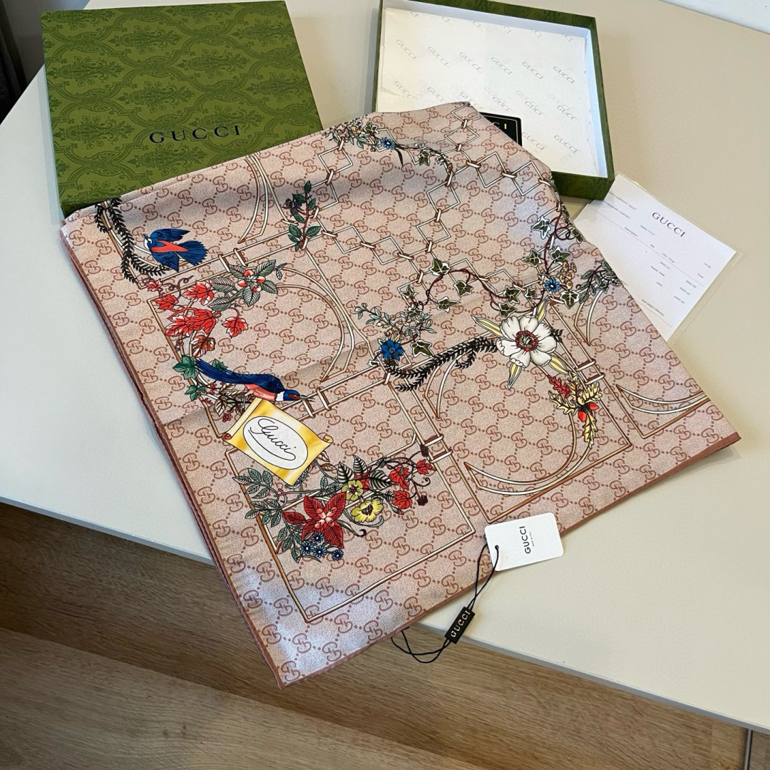 Cheap New GUCCI high-quality scarf in 216893, $55 USD- [IB216893] - Replica Gucci Lightweight Scarf