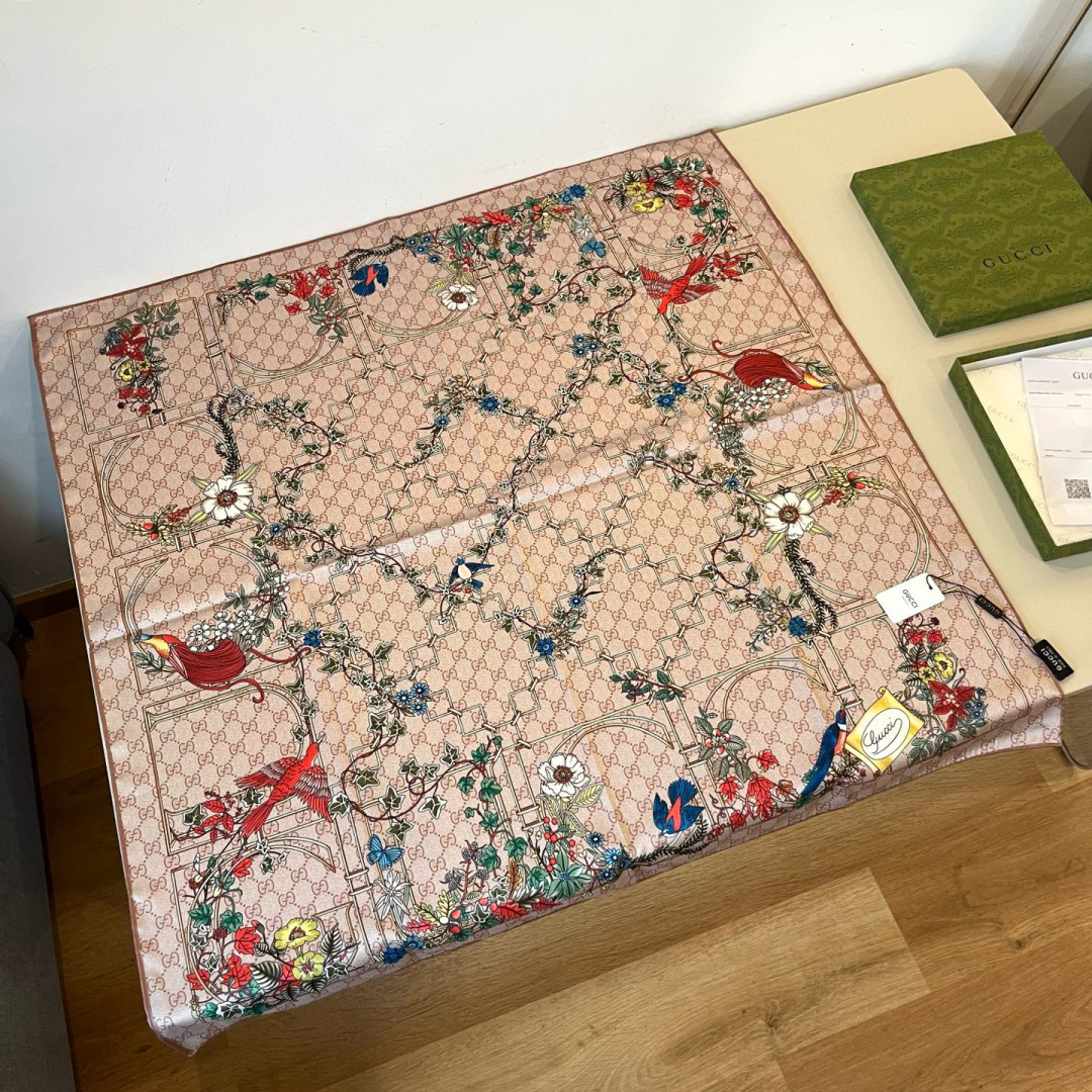 Cheap New GUCCI high-quality scarf in 216893, $55 USD- [IB216893] - Replica Gucci Lightweight Scarf