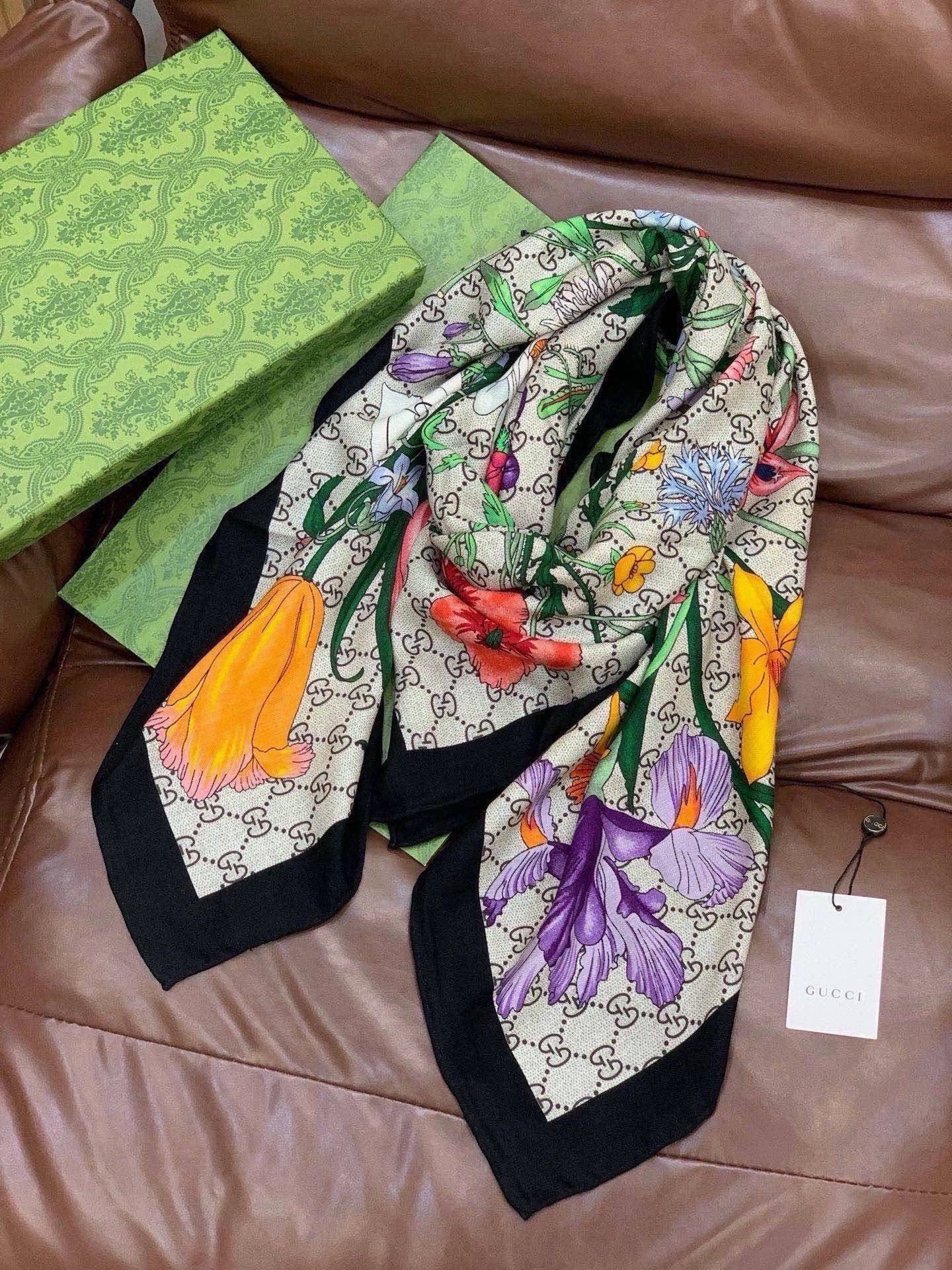Cheap New GUCCI high-quality scarf in 216895, $55 USD- [IB216895] - Replica Gucci Lightweight Scarf