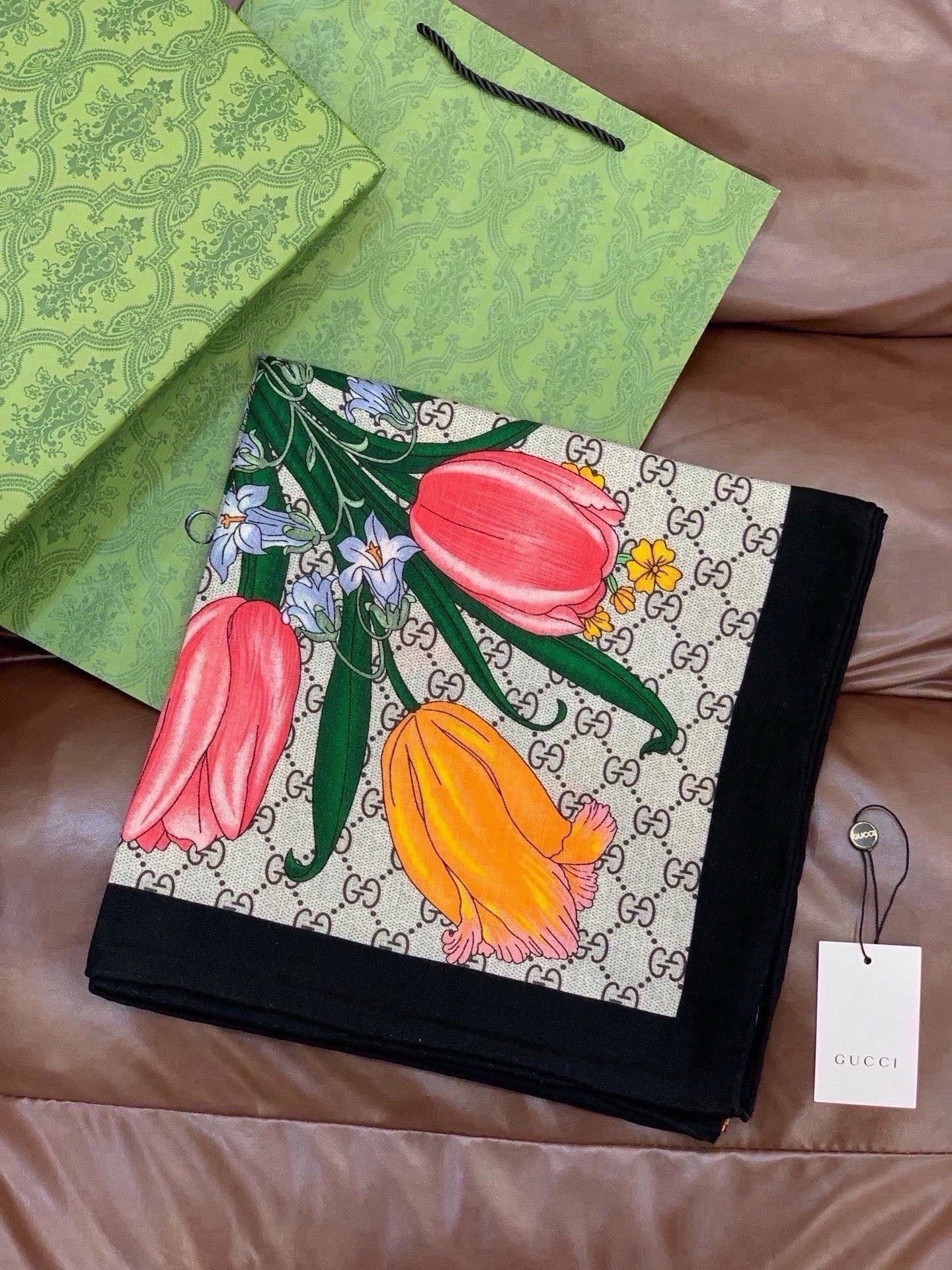 Cheap New GUCCI high-quality scarf in 216895, $55 USD- [IB216895] - Replica Gucci Lightweight Scarf