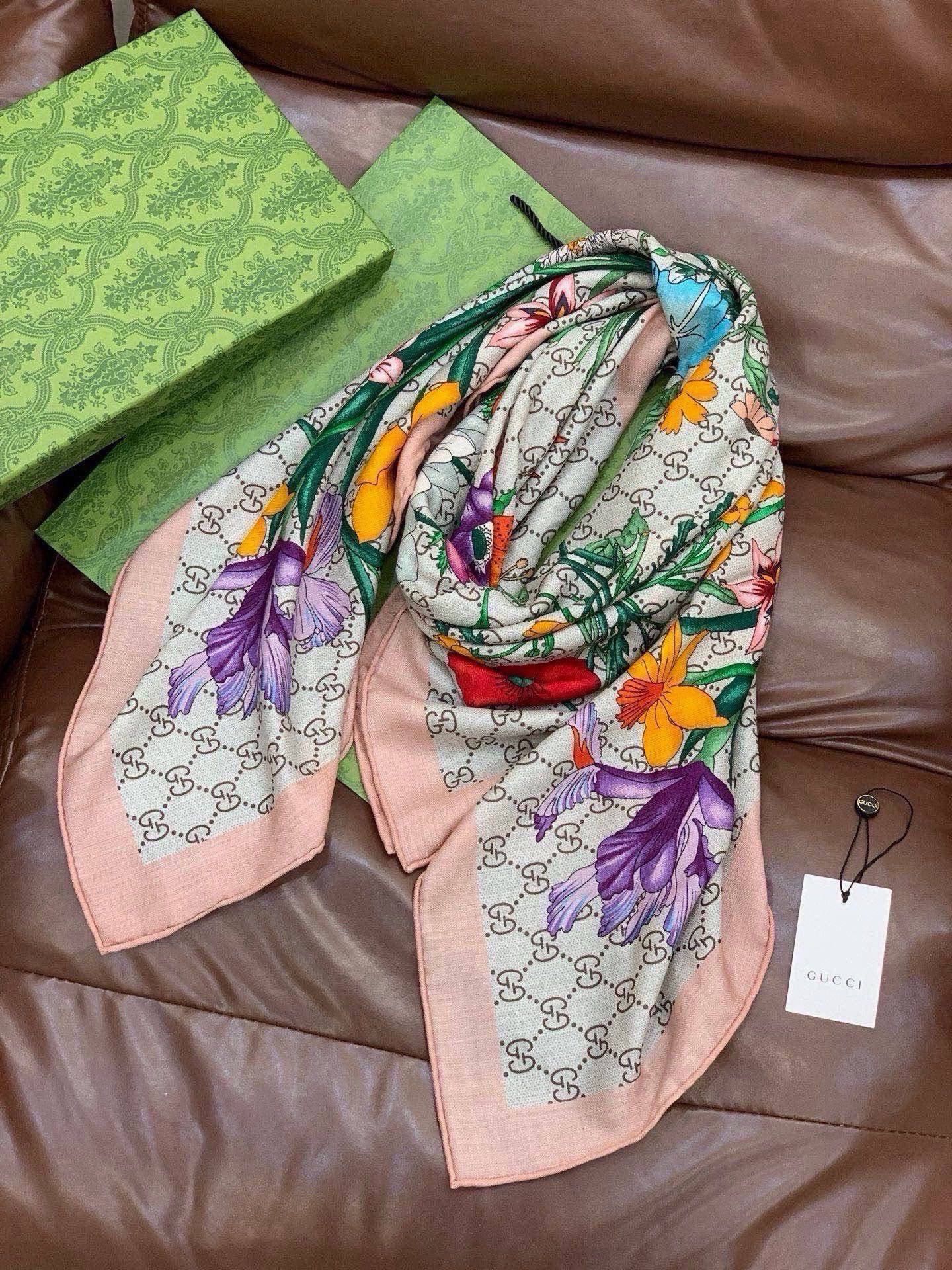 Cheap New GUCCI high-quality scarf in 216896, $55 USD- [IB216896] - Replica Gucci Lightweight Scarf