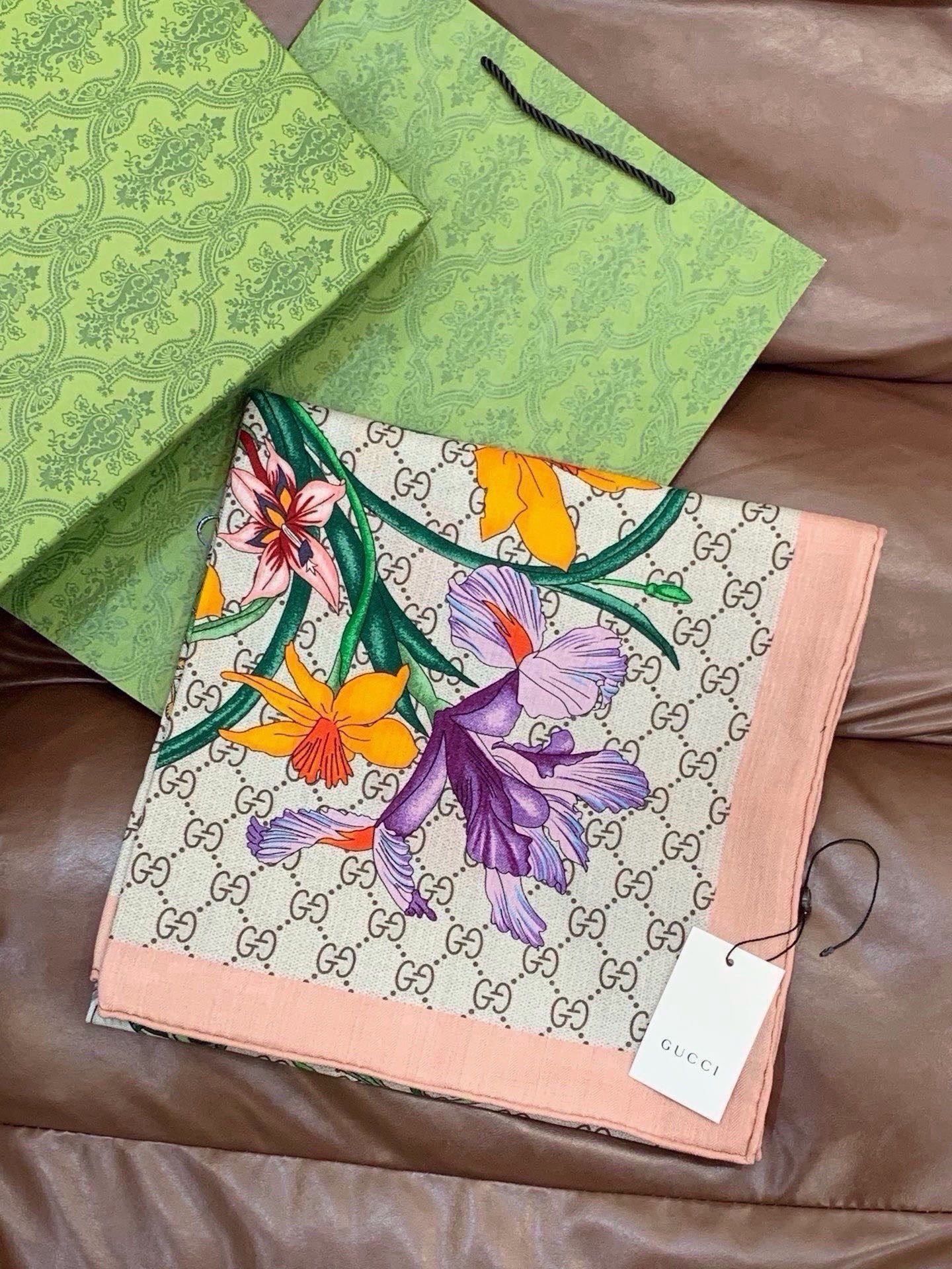 Cheap New GUCCI high-quality scarf in 216896, $55 USD- [IB216896] - Replica Gucci Lightweight Scarf