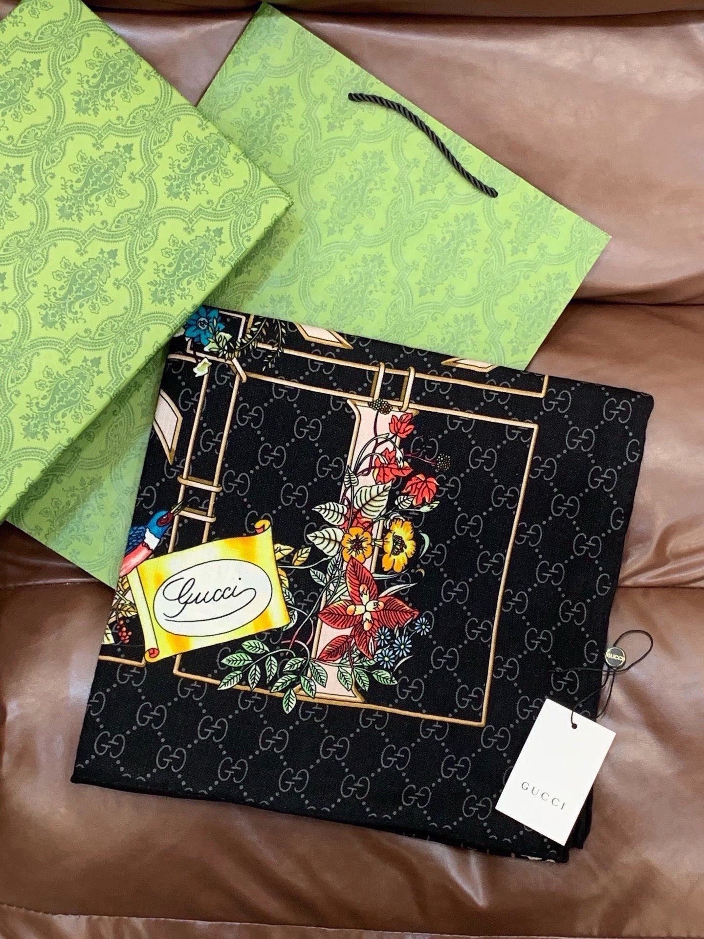 Cheap New GUCCI high-quality scarf in 216897, $55 USD- [IB216897] - Replica Gucci Lightweight Scarf