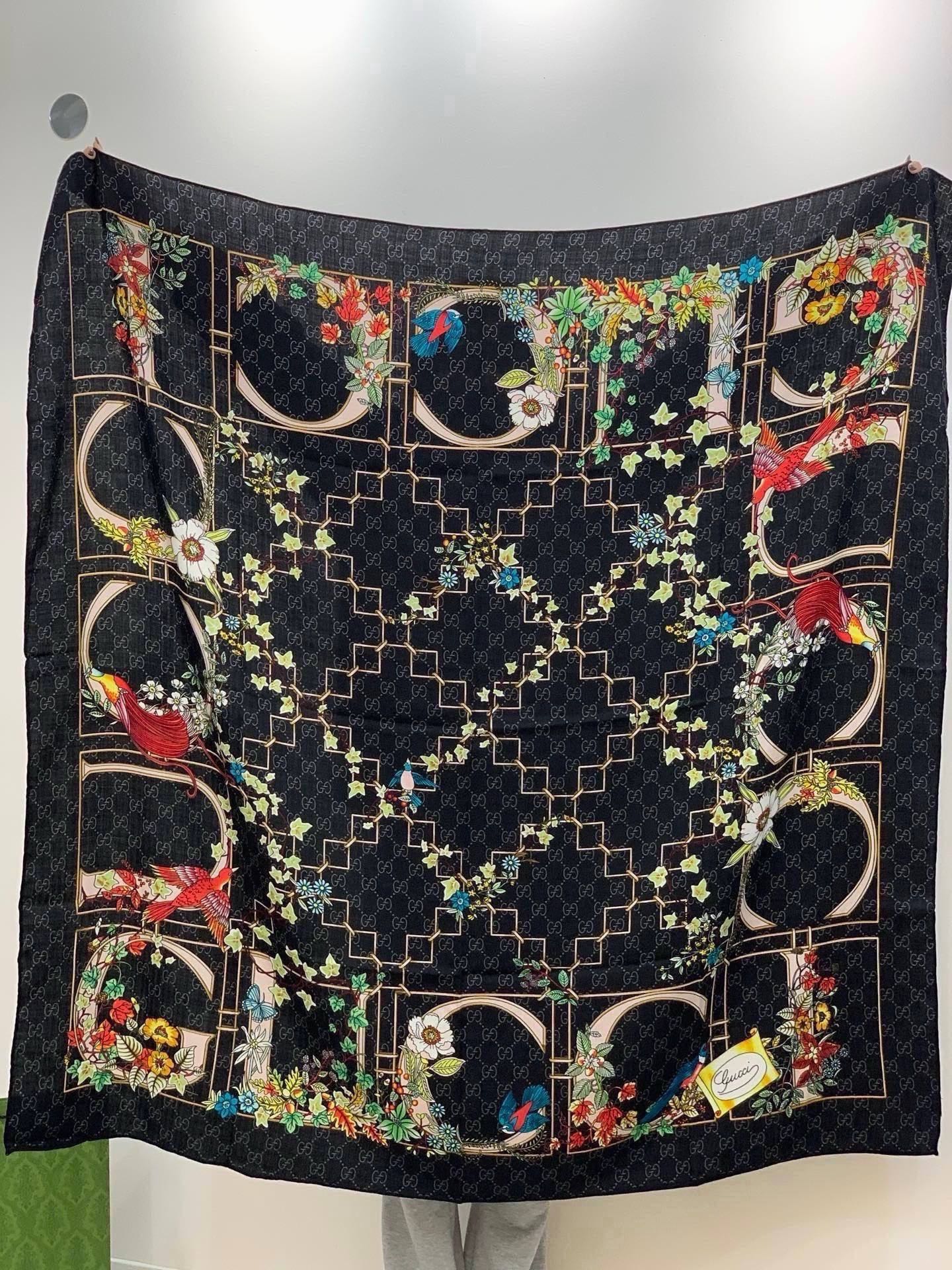 Cheap New GUCCI high-quality scarf in 216897, $55 USD- [IB216897] - Replica Gucci Lightweight Scarf