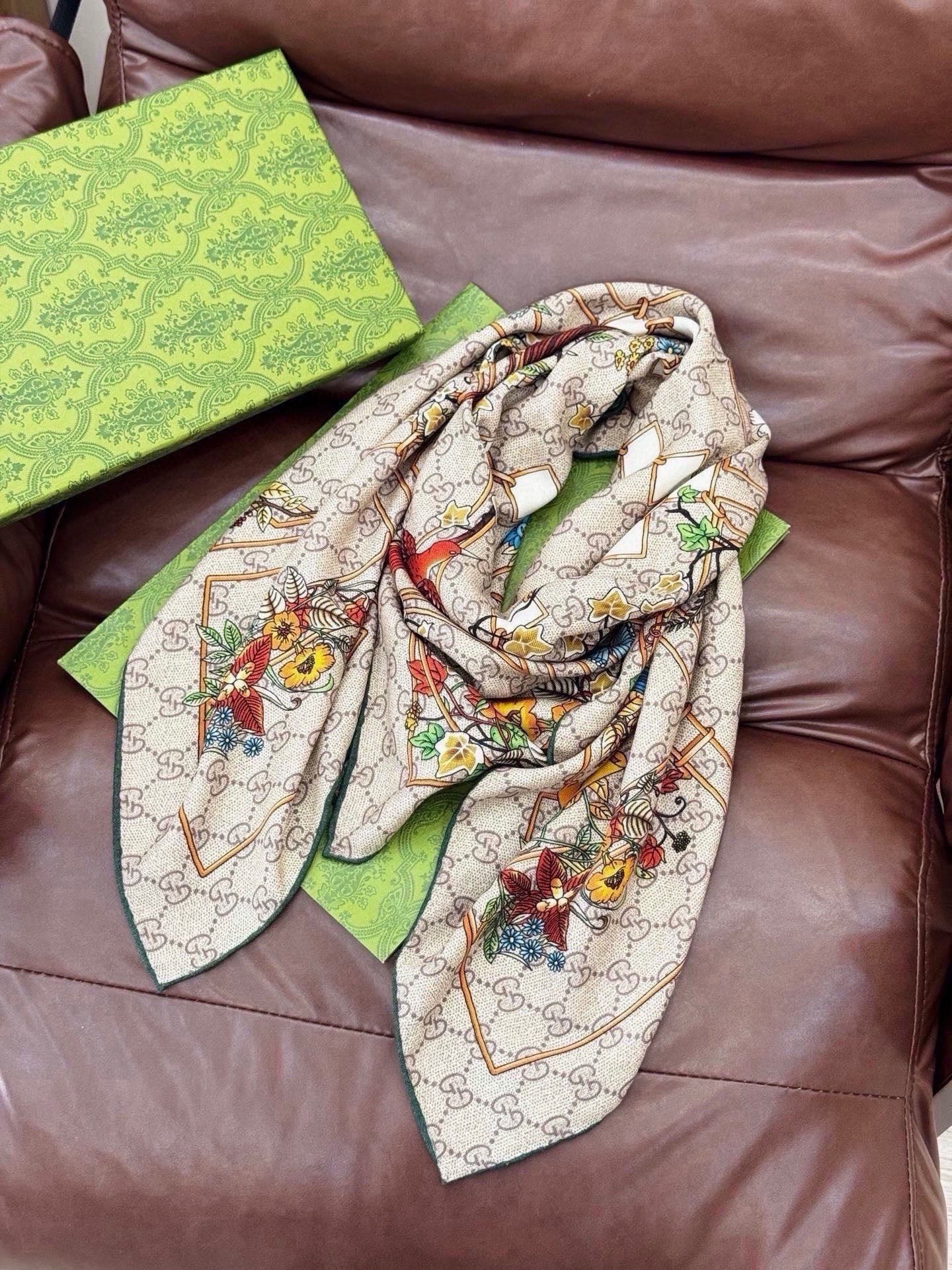 Cheap New GUCCI high-quality scarf in 216901, $55 USD- [IB216901] - Replica Gucci Lightweight Scarf