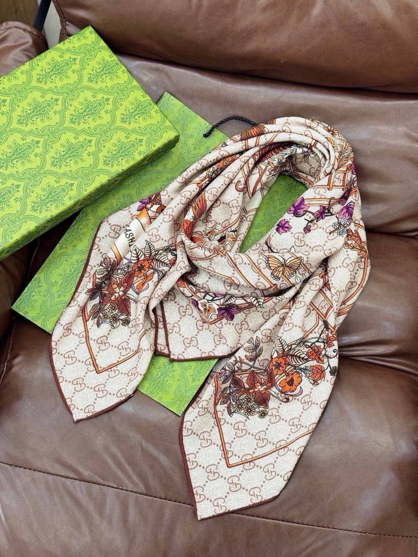 Cheap New GUCCI high-quality scarf in 216902, $55 USD- [IB216902] - Replica Gucci Lightweight Scarf