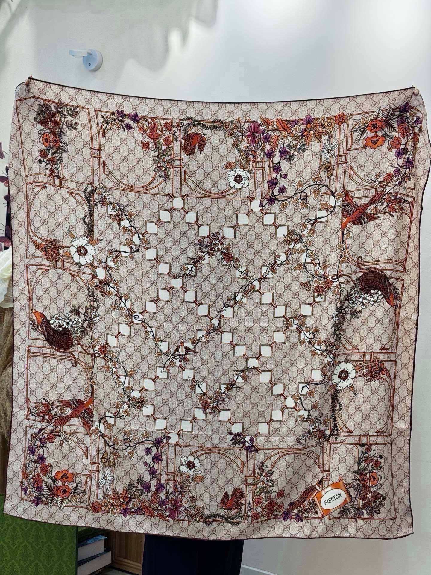 Cheap New GUCCI high-quality scarf in 216902, $55 USD- [IB216902] - Replica Gucci Lightweight Scarf